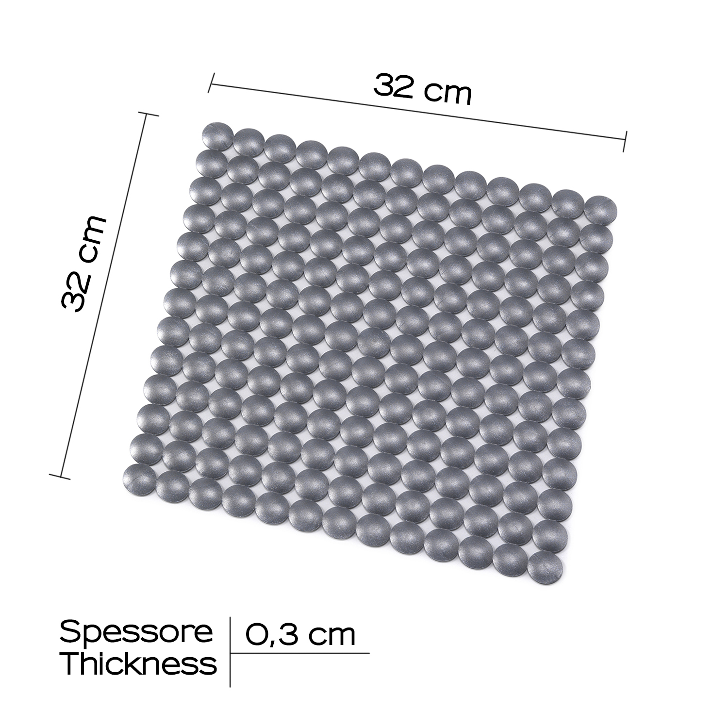 gedy-soap-tapis-antid-rapant-32-32-cm-argent image 2