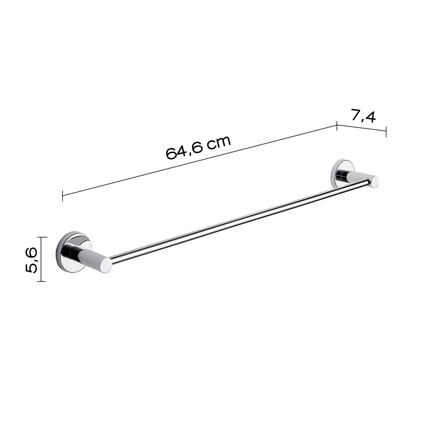 gedy-felce-porte-serviette-60-cm-chrome image 2