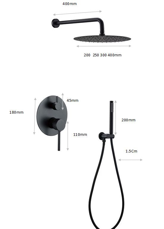hudor-c-phise-sc86-douche-encastr-e-noir-mat-400-mm image 5