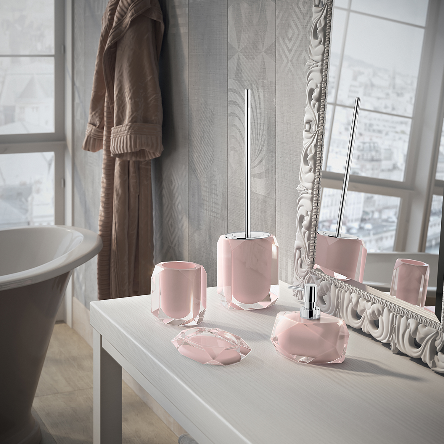 gedy-glady-porte-savon-poser-rose image 3
