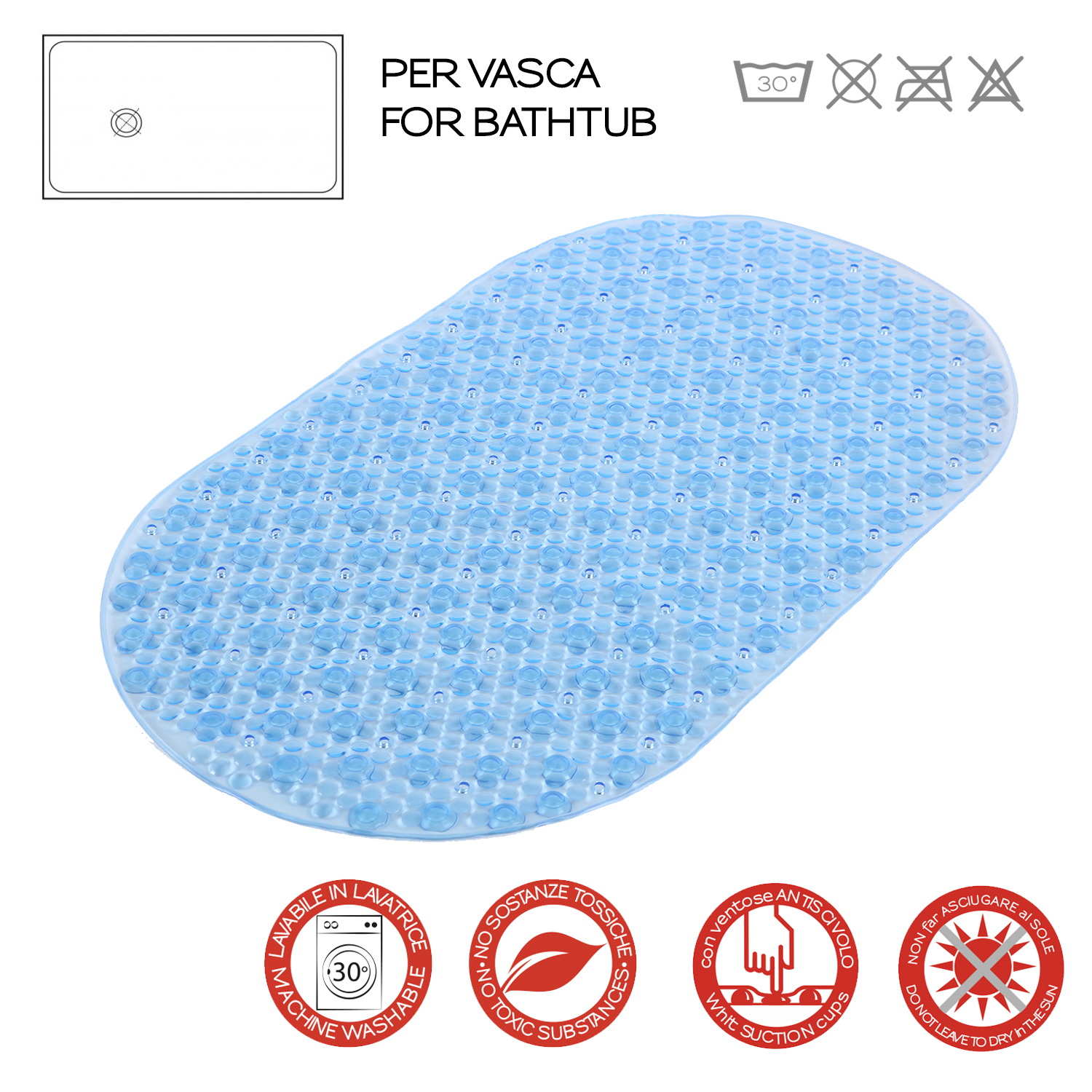 gedy-solid-tapis-de-baignoire-38-5x69-cm-bleu-transparent image 4