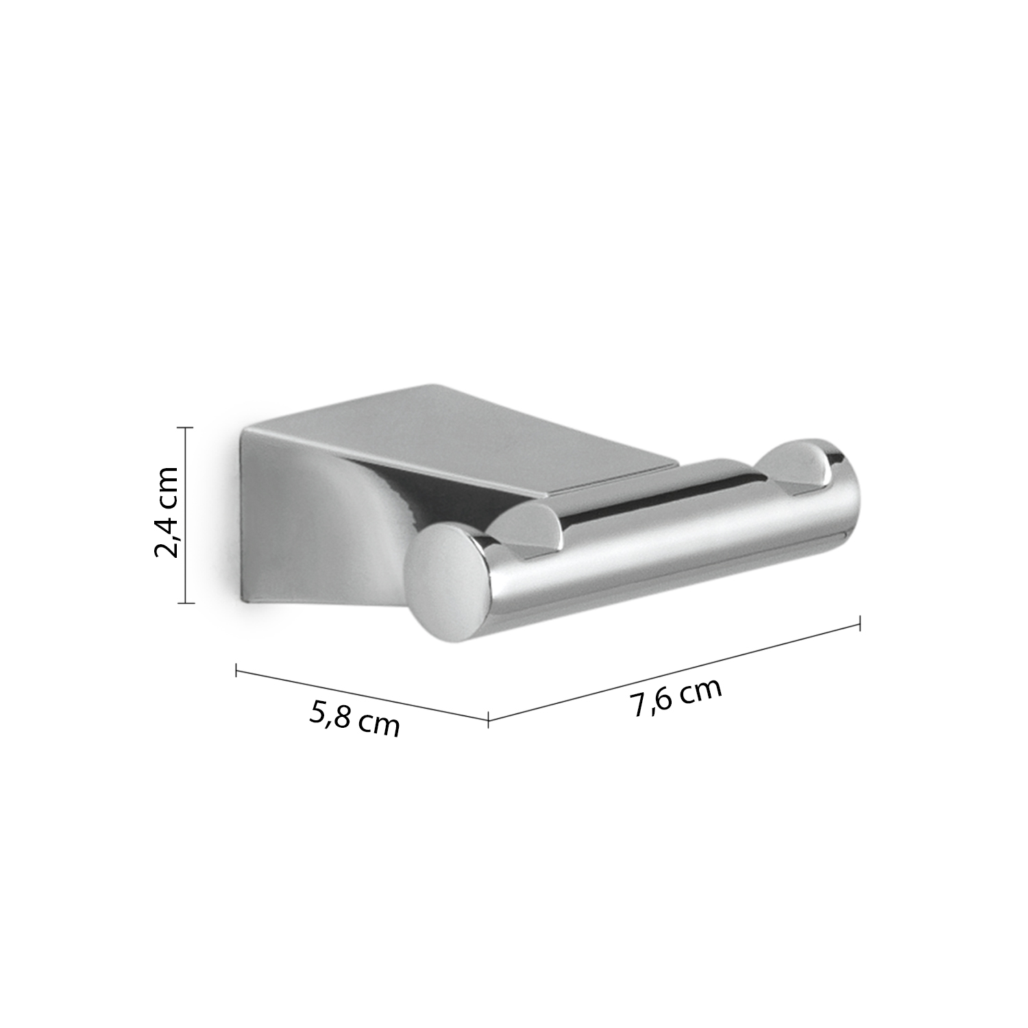 gedy-tonale-crochet-double-chrome-salle-de-bain image 2