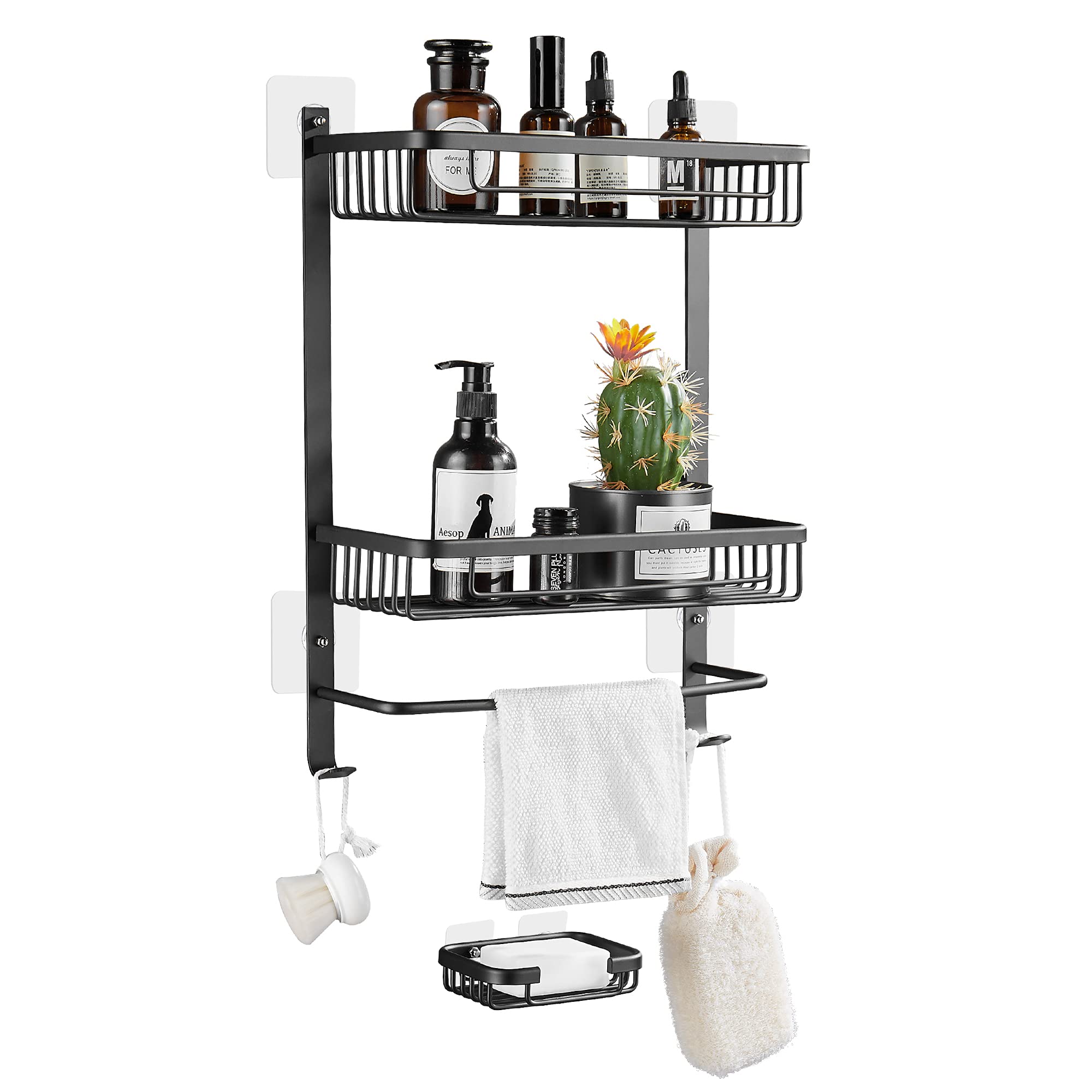 gricol-tag-res-de-douche-tag-re-sans-per-age-noir-2-niveaux image 1