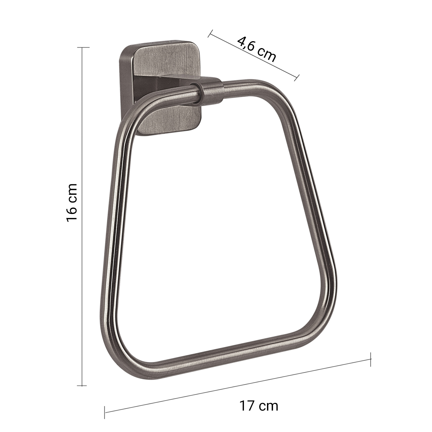 gedy-tonga-anneau-porte-serviette-gun-metal-fixer image 2