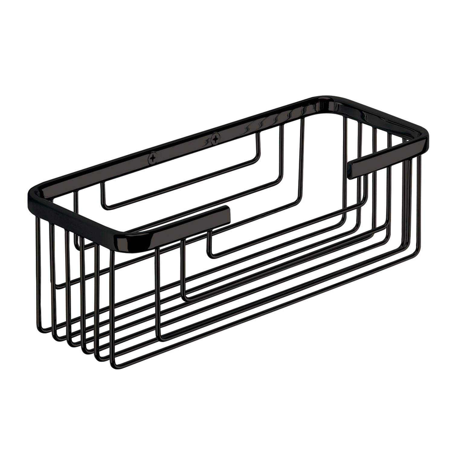 gedy-augustus-tag-re-douche-rectangulaire-grand-noir-mat image 1