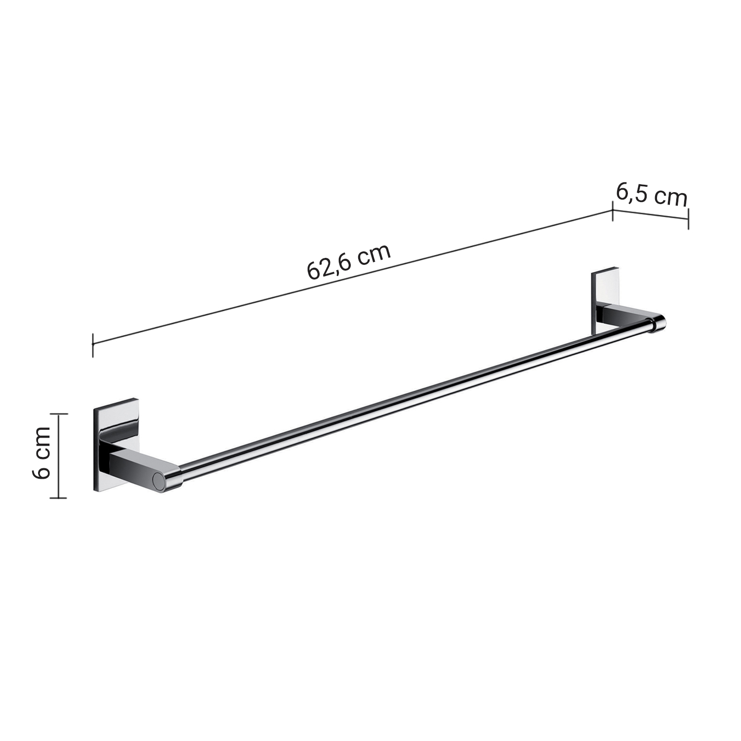 gedy-maine-porte-serviettes-60-cm-chrom-mural-vis image 2
