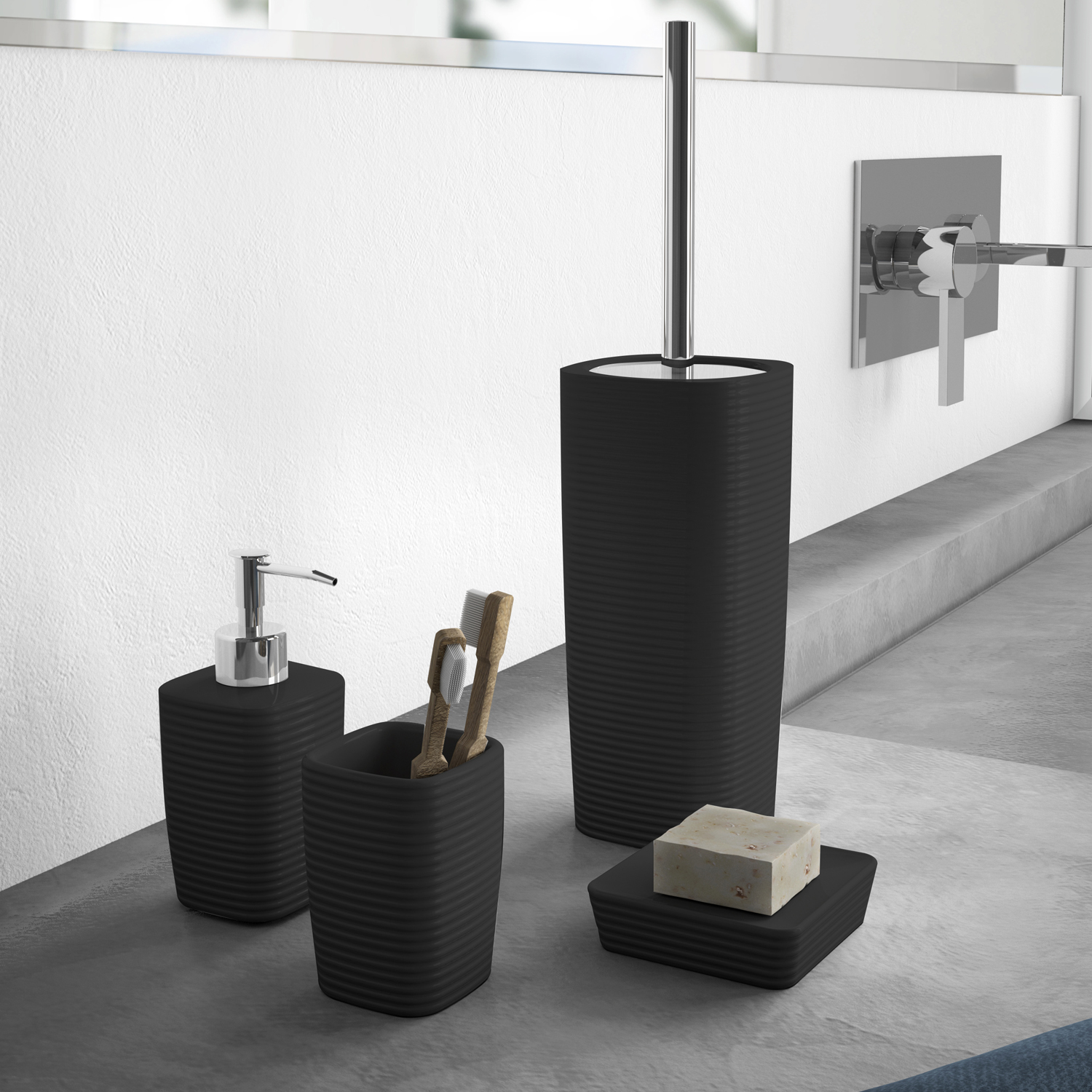 gedy-kelly-distributeur-de-savon-noir-poser image 3