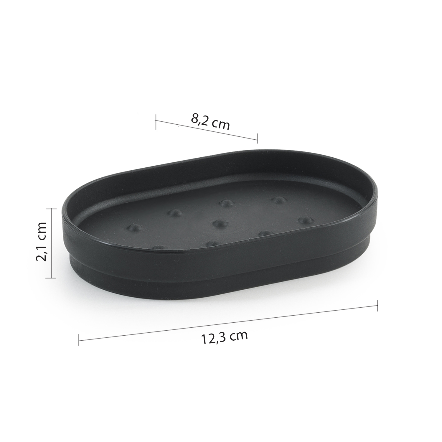 gedy-sharon-porte-savon-noir-mat-poser image 2