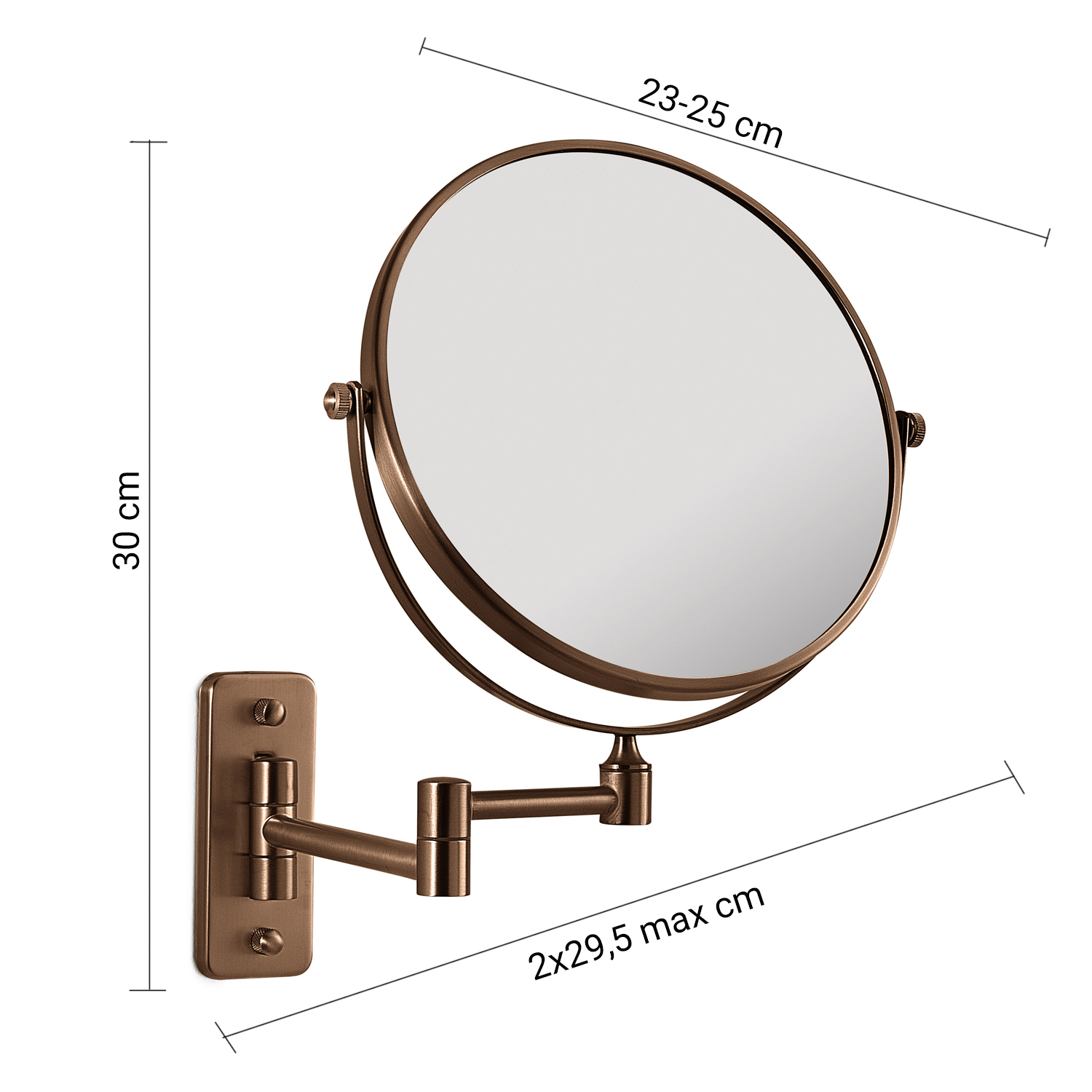 gedy-gaia-miroir-grossissant-or-rose-poser image 2