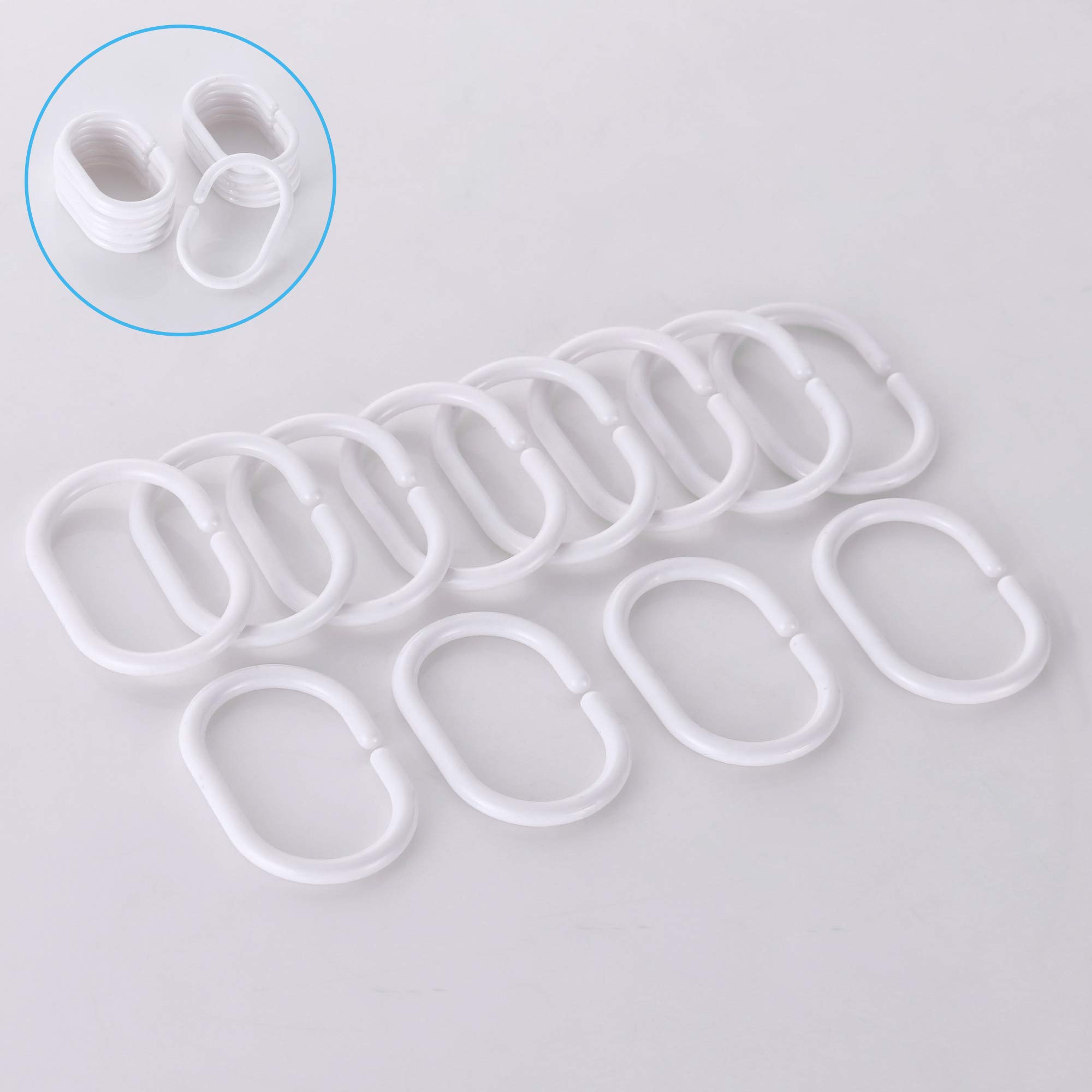 gricol-rideau-de-douche-180x180-imperm-able-blanc-lavable-12-crochets image 6