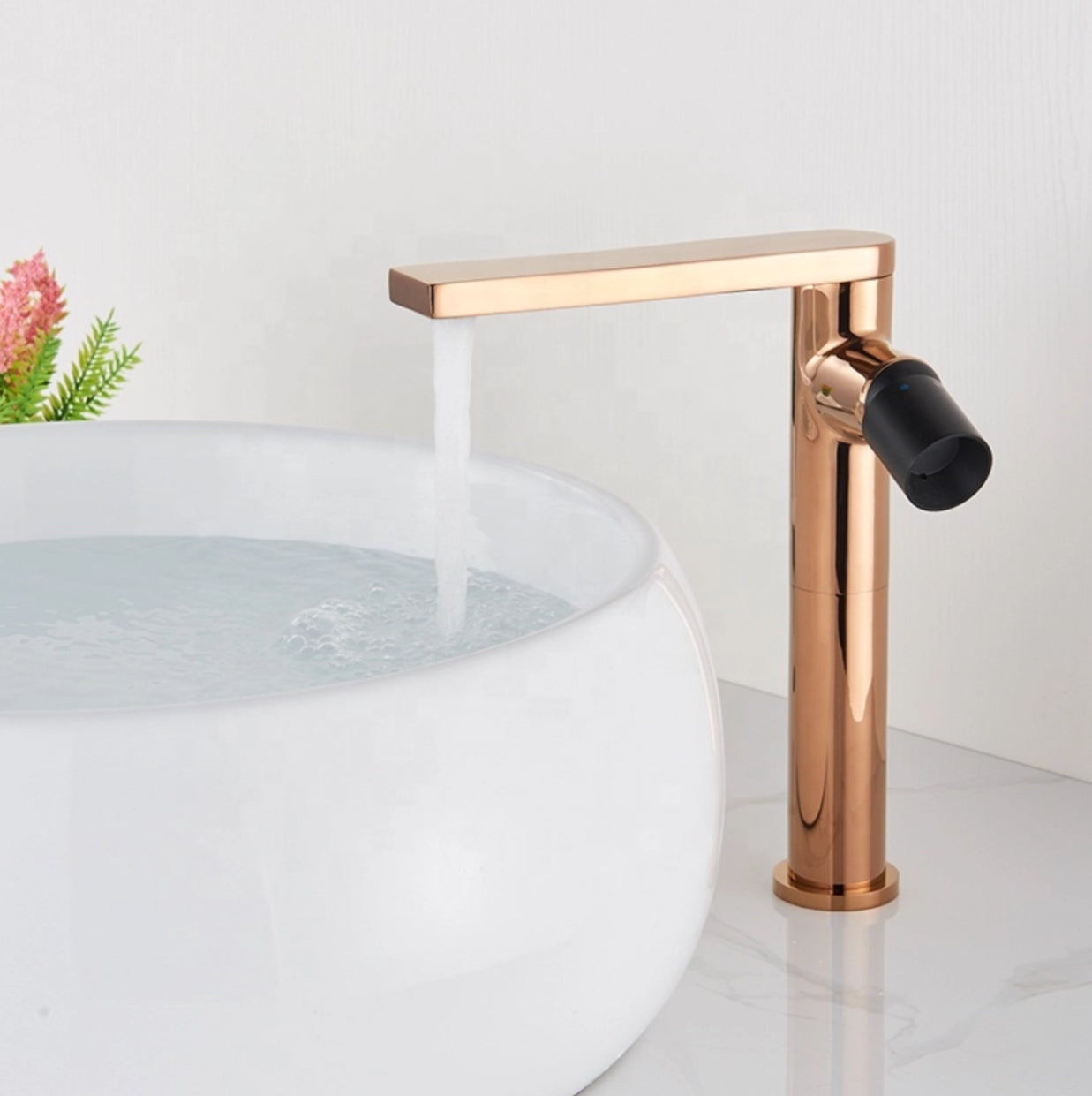 hudor-p-n-e-robinet-lavabo-sur-lev-or-rose-noir image 3