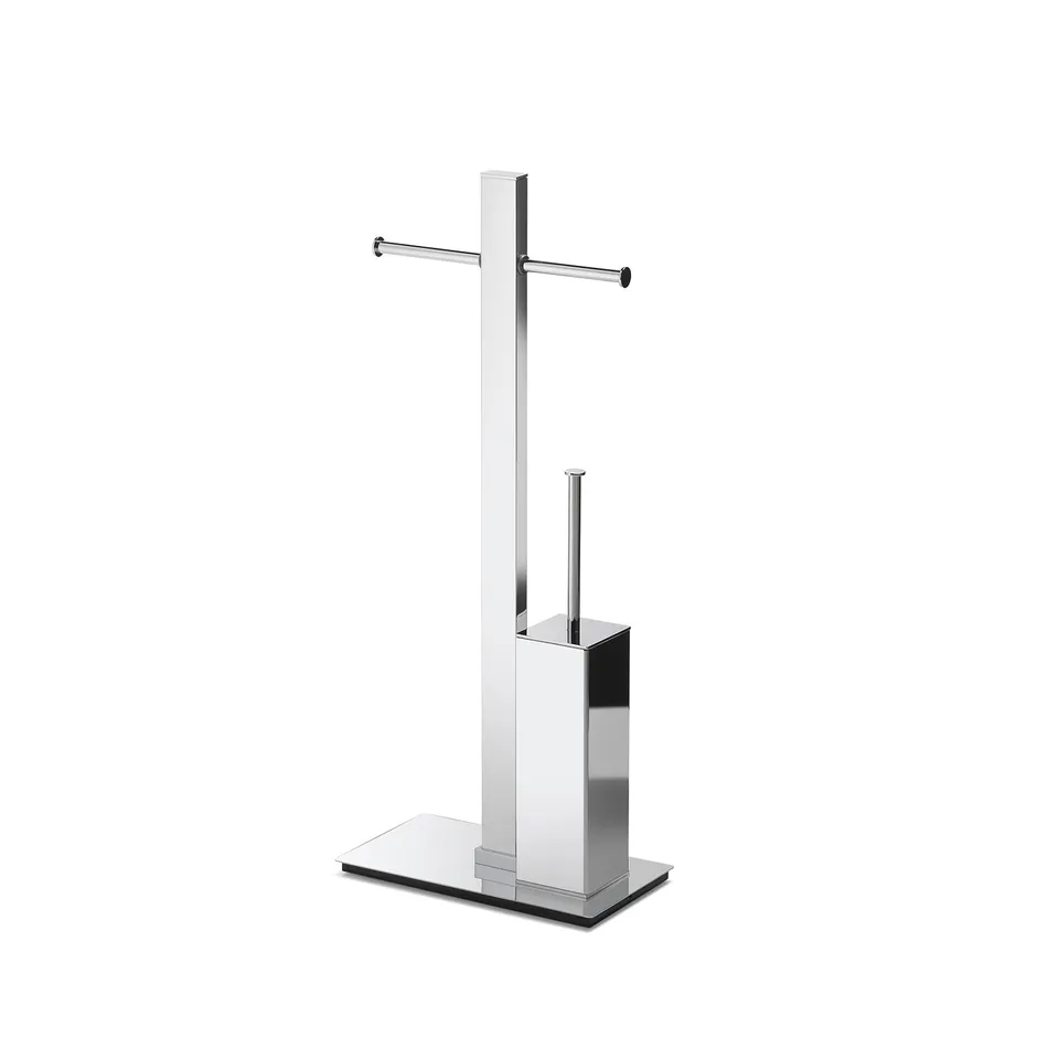 gedy-bridge-ensemble-wc-sur-pied-papier-brosse-chrome image 1