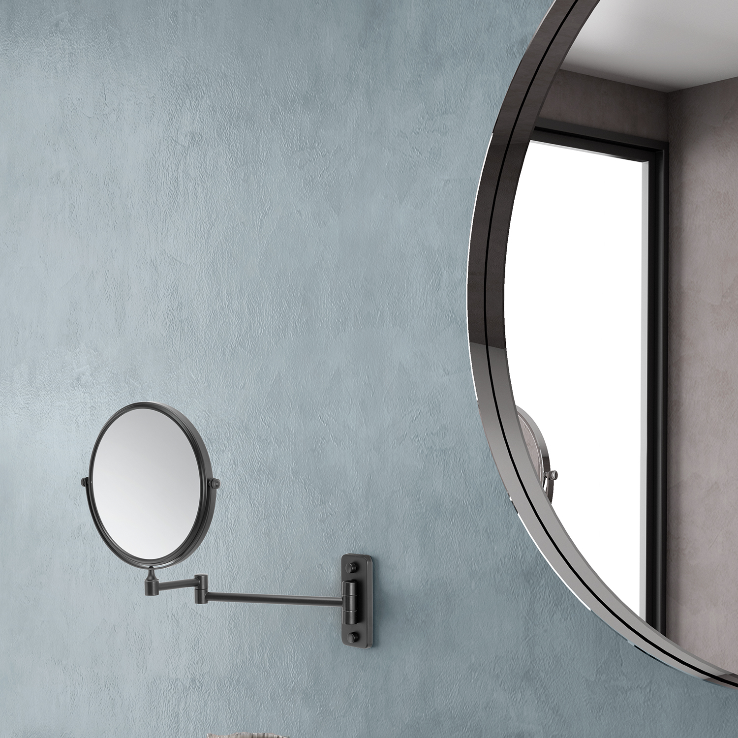 gedy-gaia-miroir-grossissant-noir-mat-poser image 3