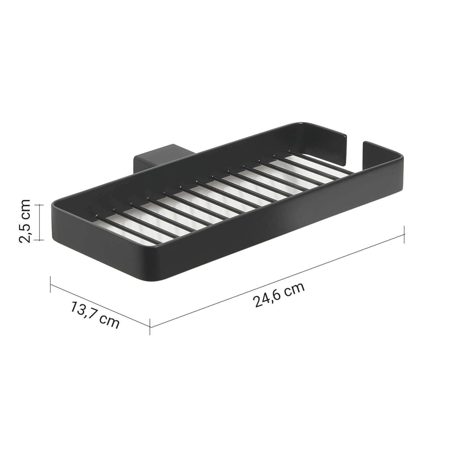 gedy-lounge-porte-objets-douche-double-noir-mat-2 image 2