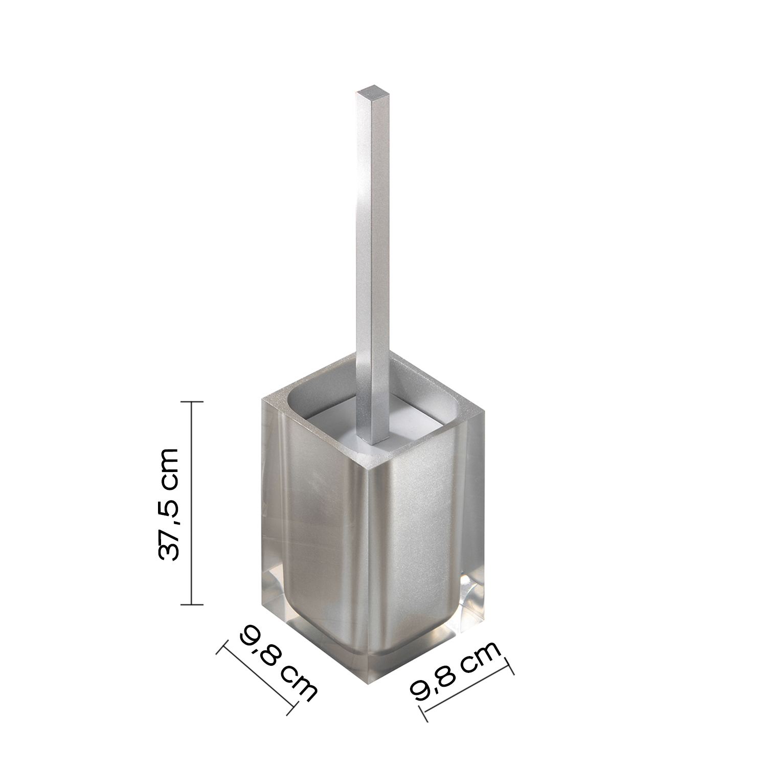 gedy-rainbow-porte-brosse-wc-argent image 2