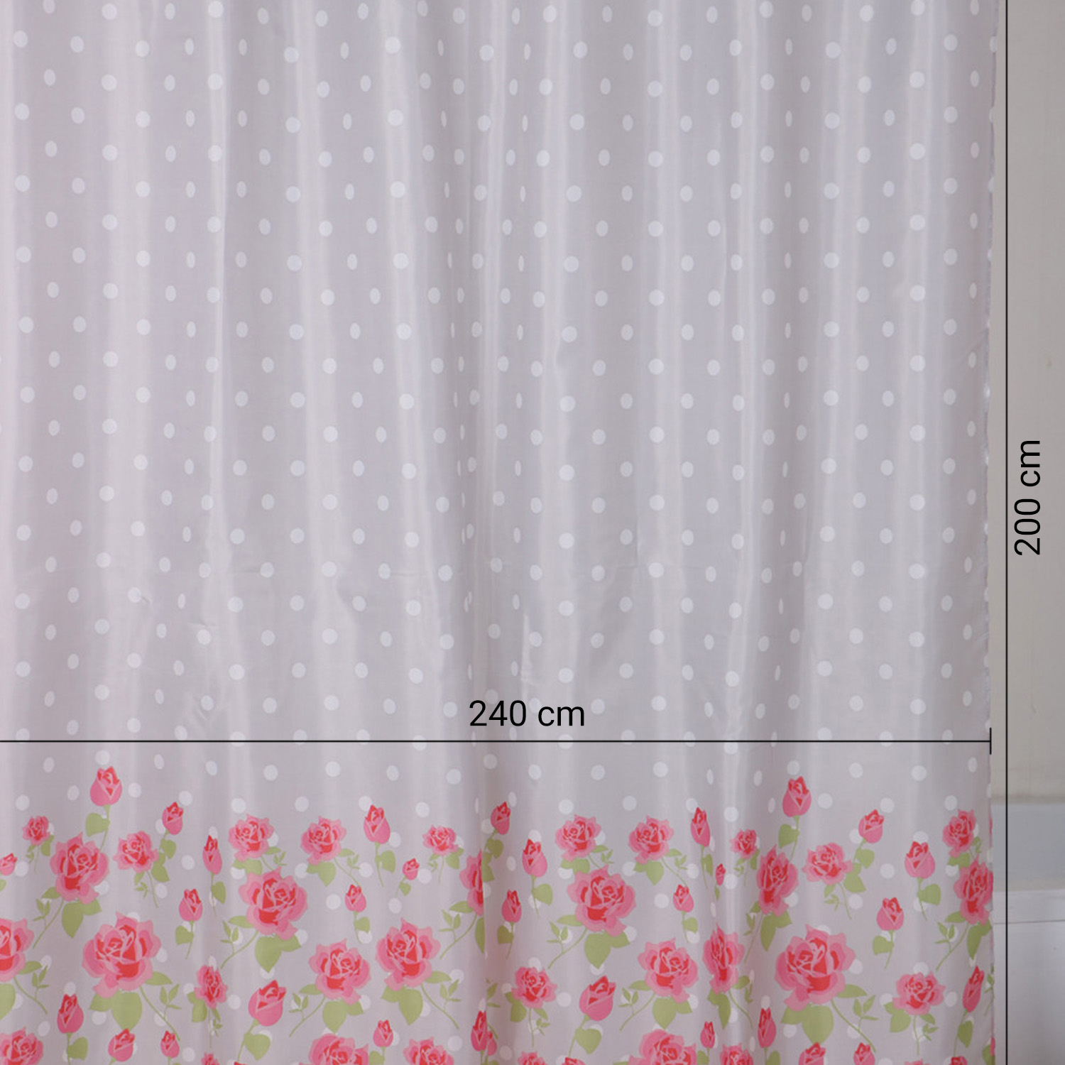 gedy-lady-mary-rideau-douche-240x200-cm-gris-rose image 2