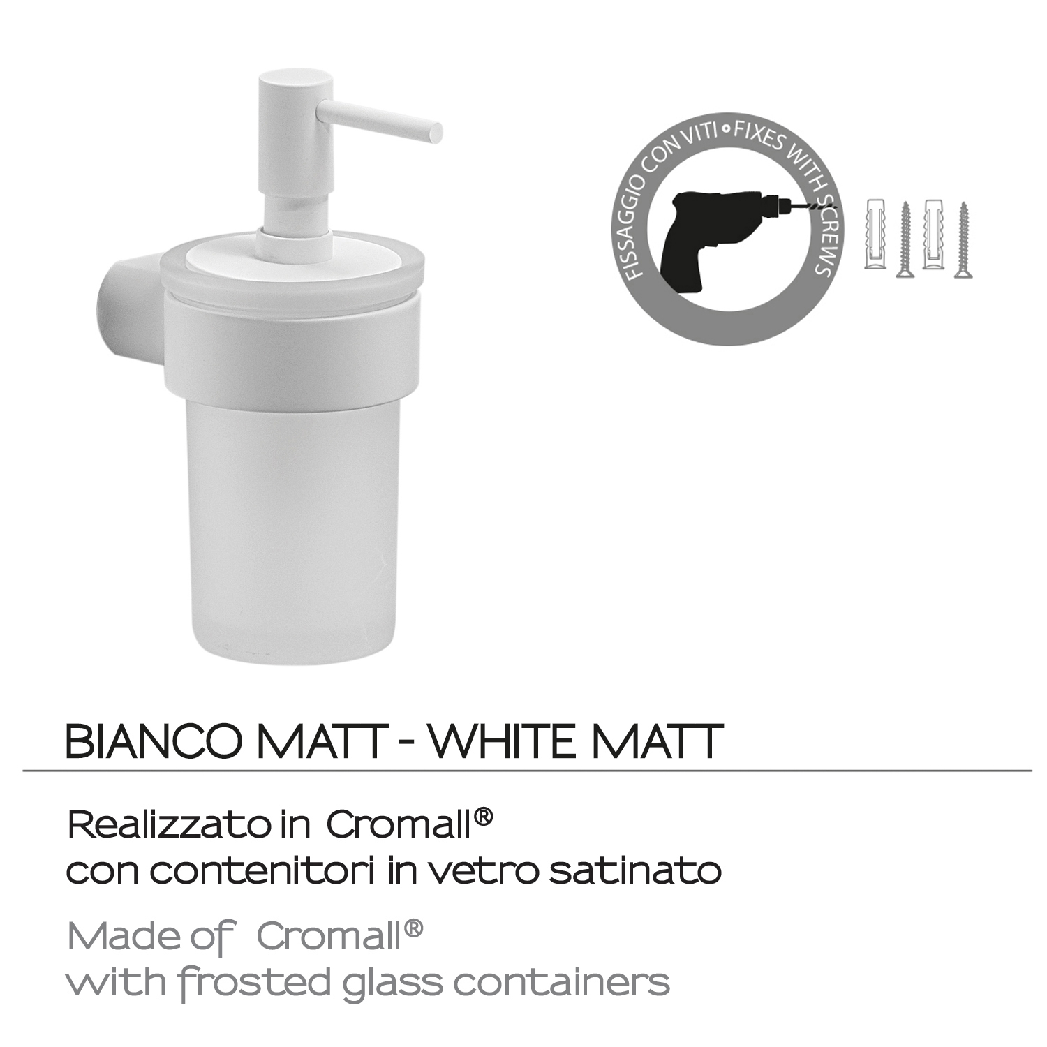 gedy-pirenei-distributeur-savon-blanc-mat-fixer image 5