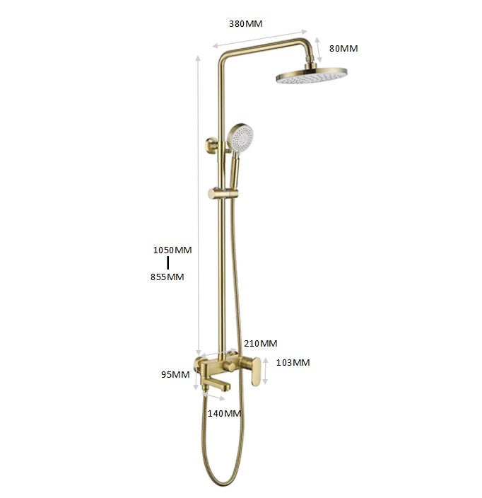 hudor-scamandre-sc008-colonne-de-douche-dor-bross-laiton image 7
