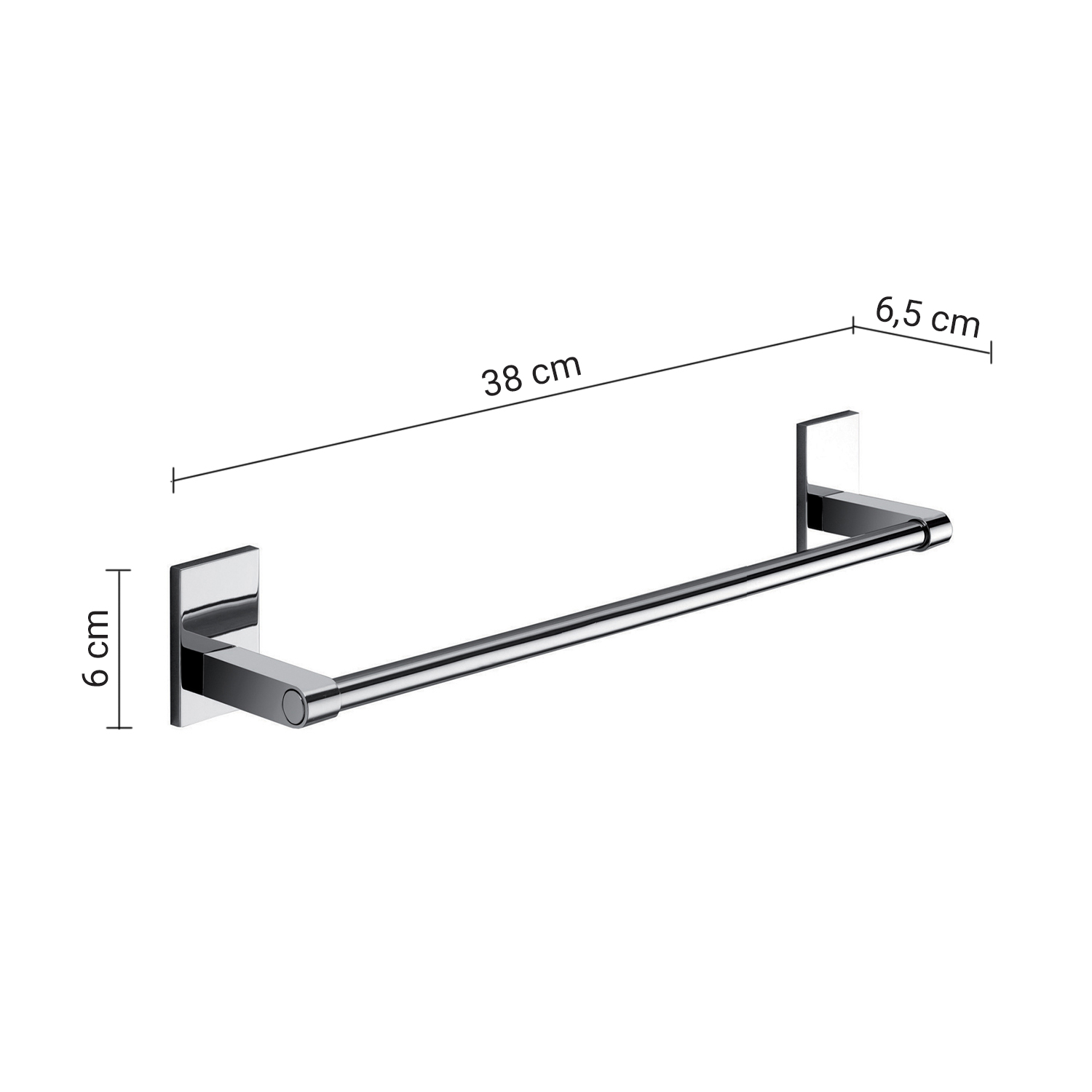 gedy-maine-porte-serviettes-35-cm-chrom-mural-vis image 2