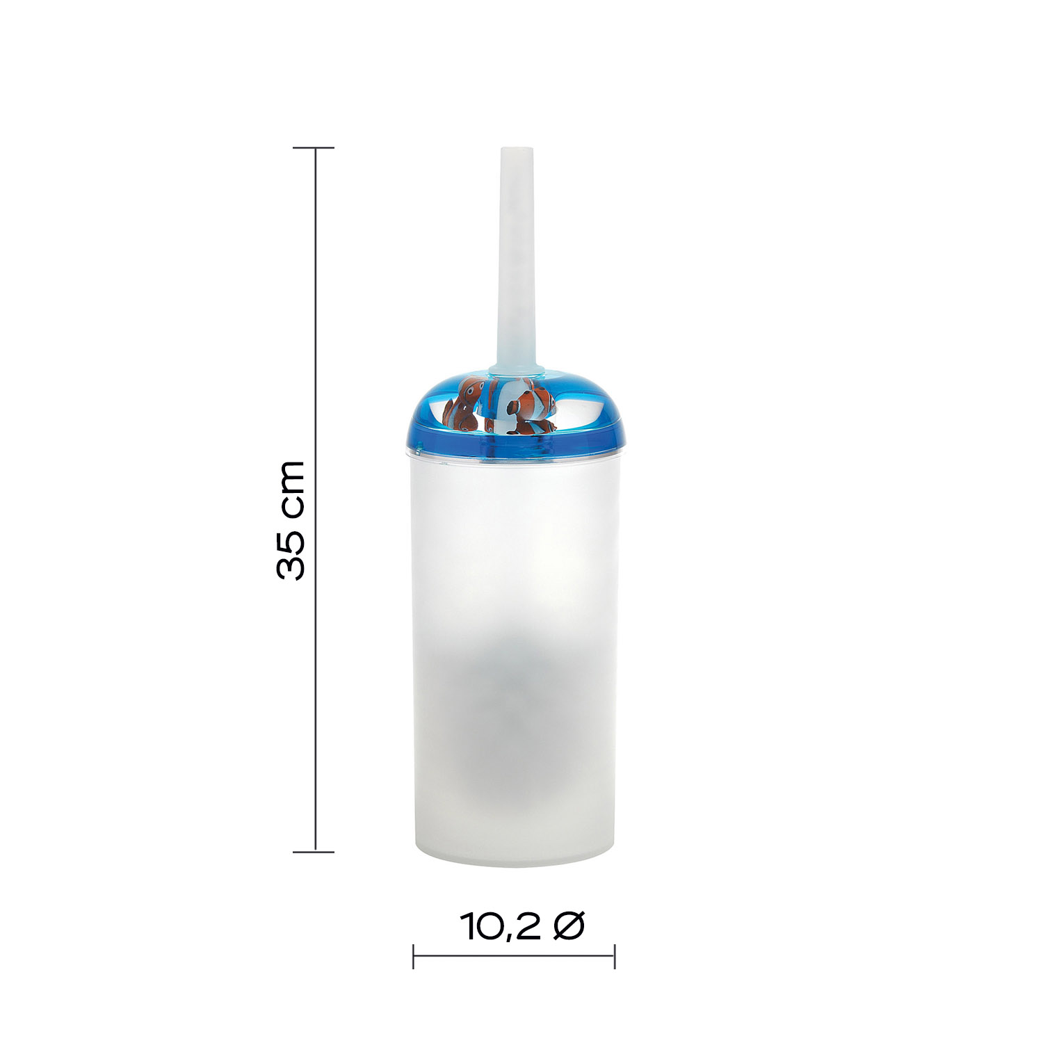 gedy-pyxis-porte-brosse-wc-blanc-bleu image 2