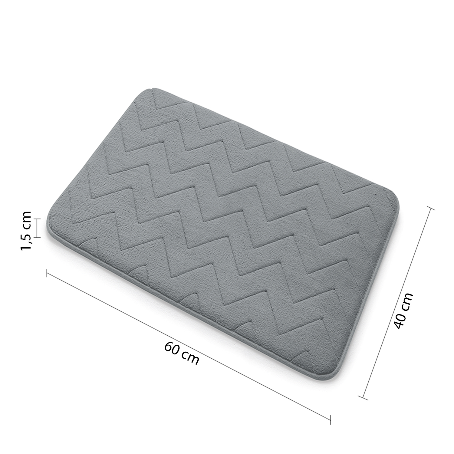 gedy-mousse-tapis-bain-m-moire-de-forme-40x60-gris image 2
