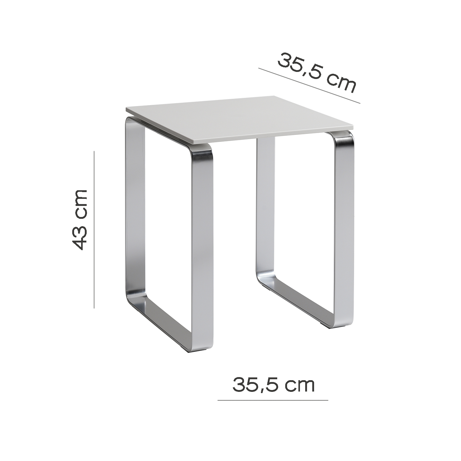 gedy-prima-classe-tabouret-blanc-salle-de-bain image 2