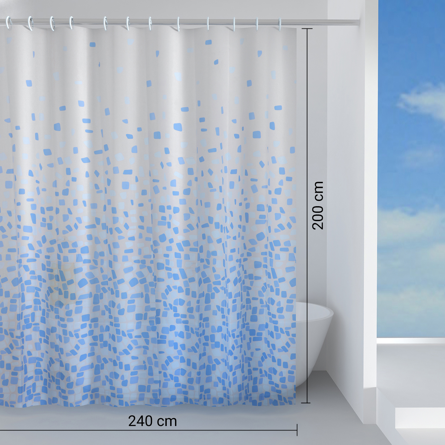 gedy-frammenti-rideau-de-douche-240x200-cm-bleu-ciel image 2