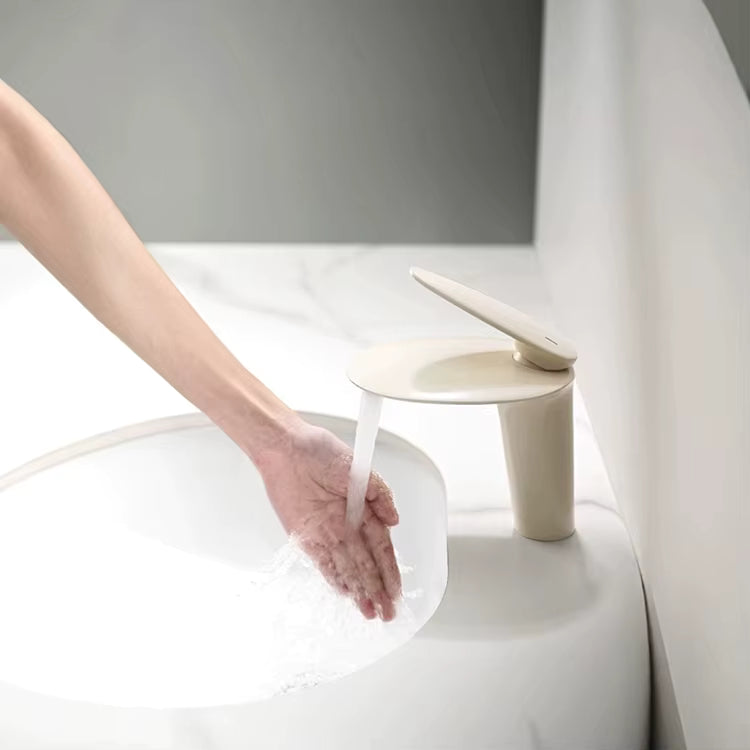 hudor-argolide-9003-robinet-lavabo-blanc-mat-laiton image 3