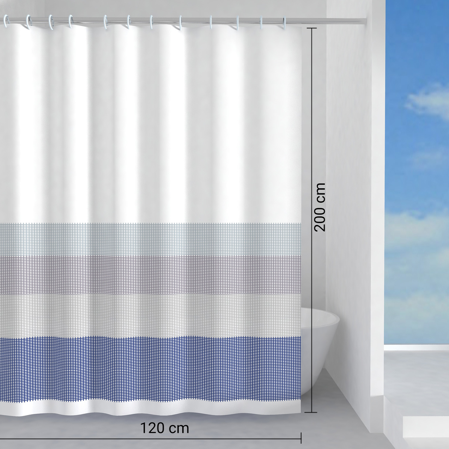 gedy-jeans-rideau-de-douche-120x200-cm-multicolore image 2