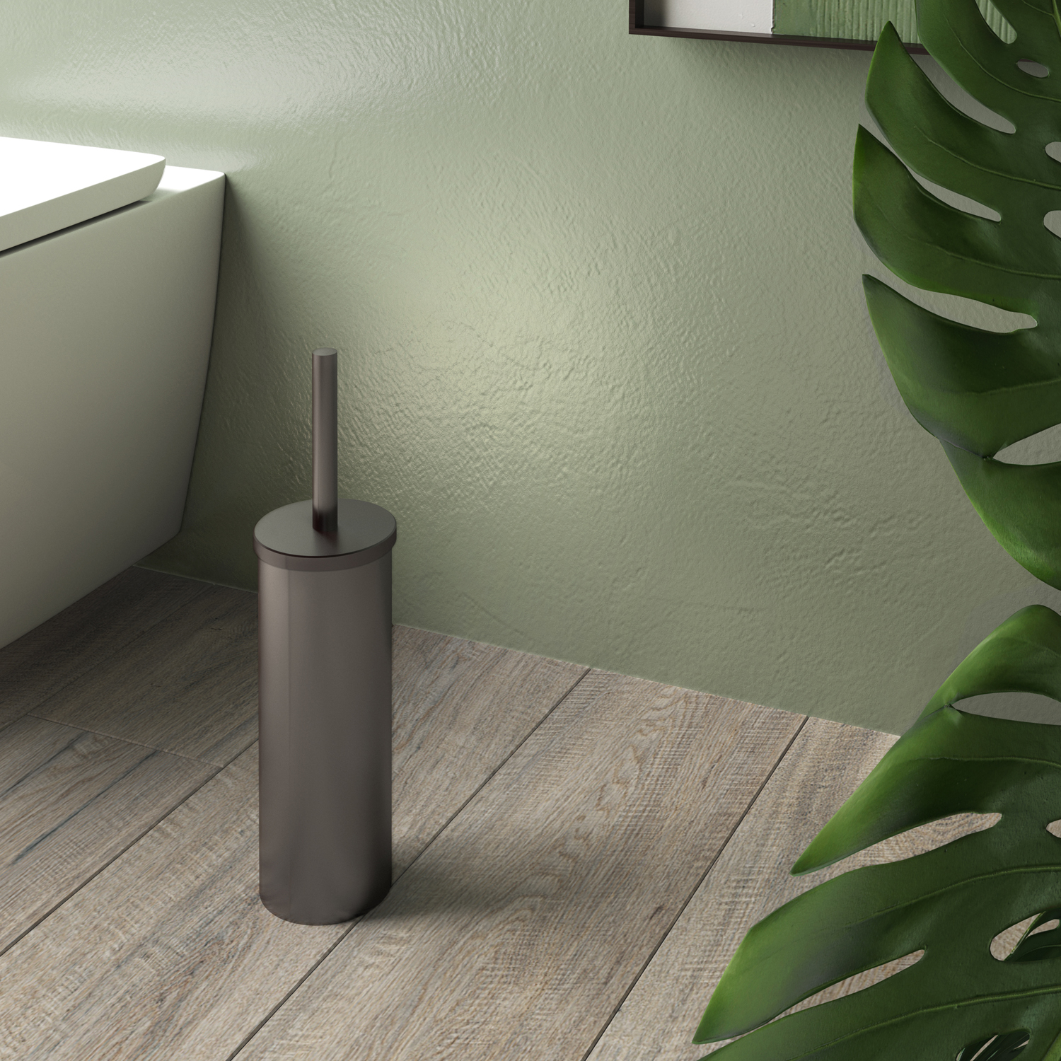 gedy-flip-porte-brosse-wc-gun-metal image 3