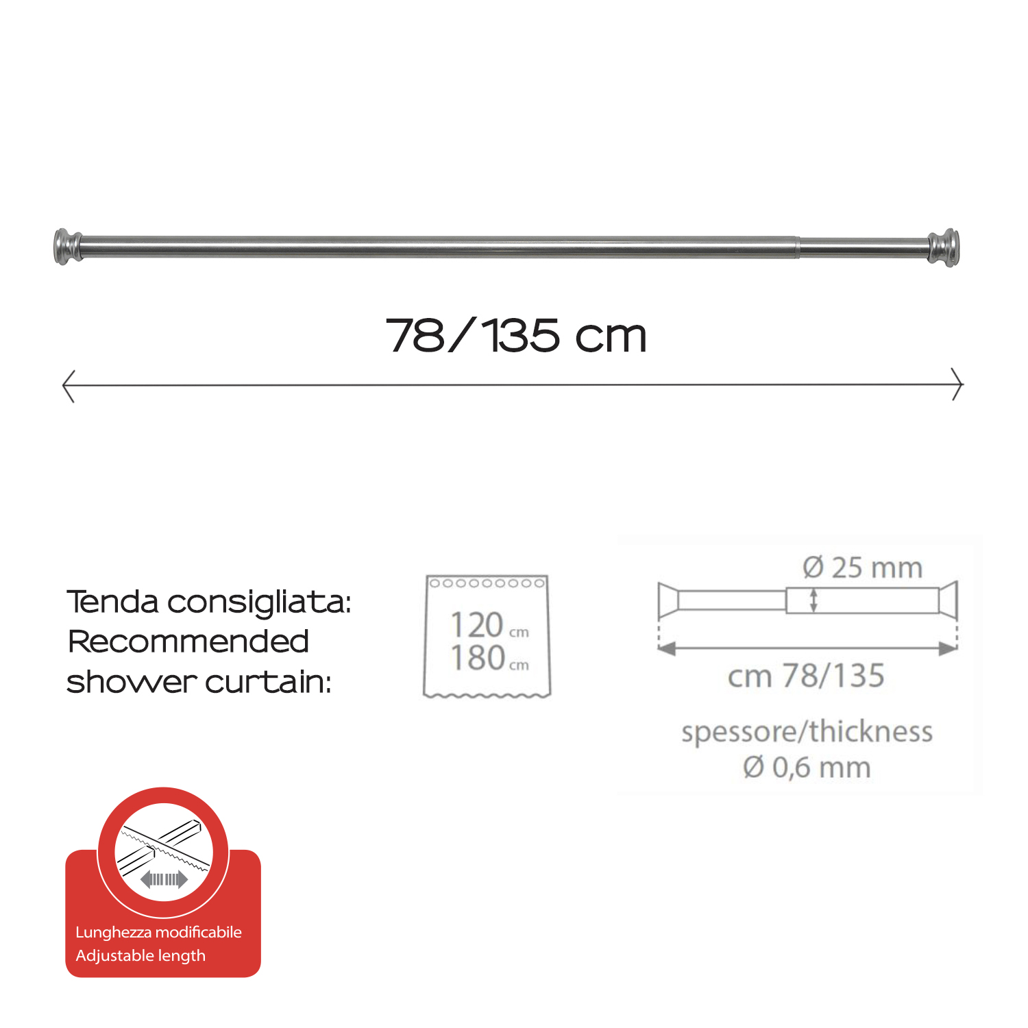 gedy-barre-extensible-aluminium-anodis-douche image 2