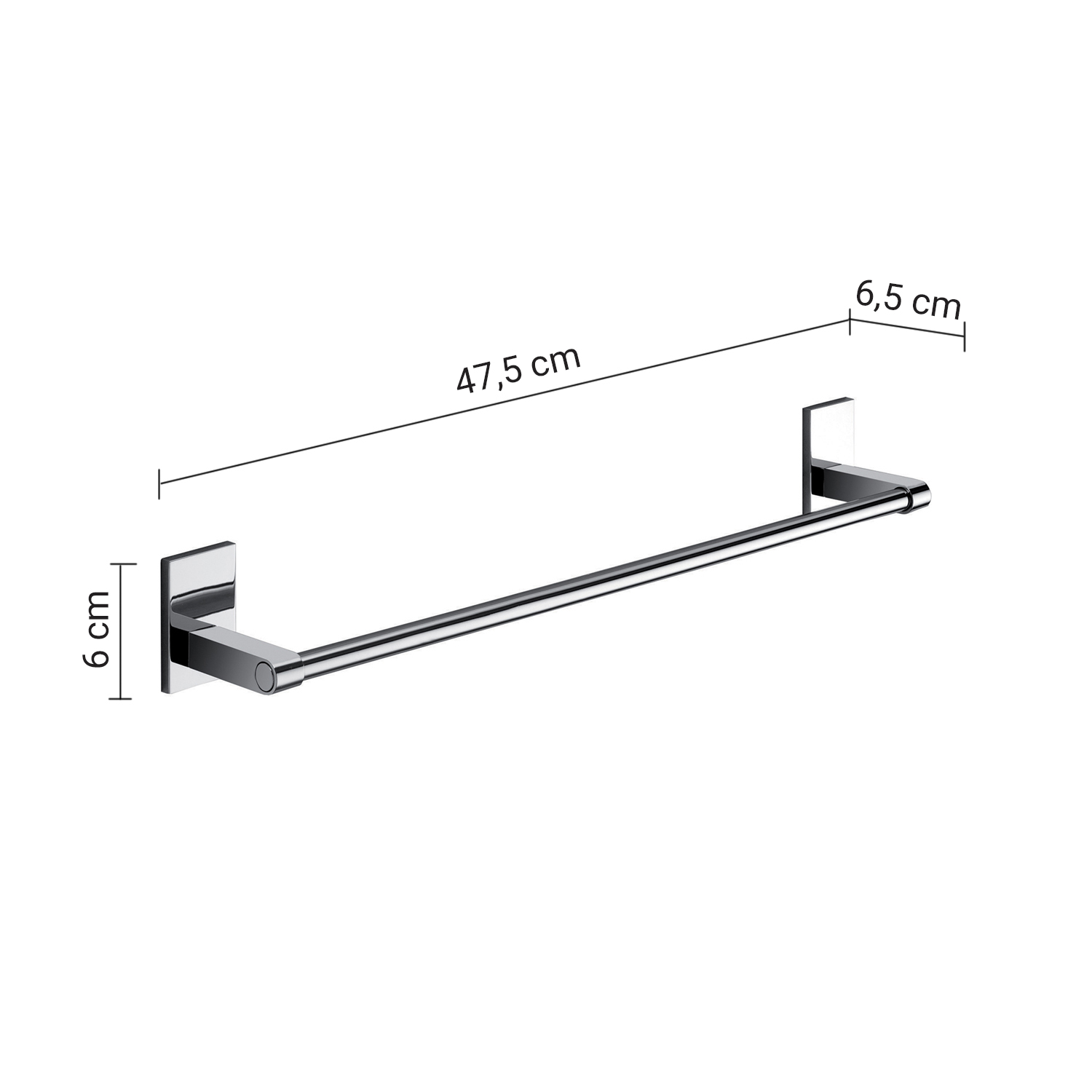 gedy-maine-barre-porte-serviette-murale-45-cm-chrome image 2