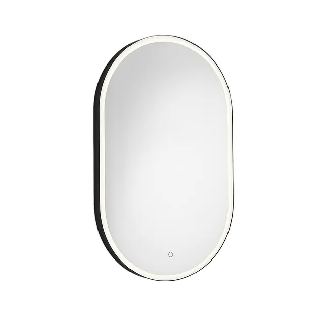 gedy-franz-miroir-ovale-50x90-cadre-noir-mat image 1