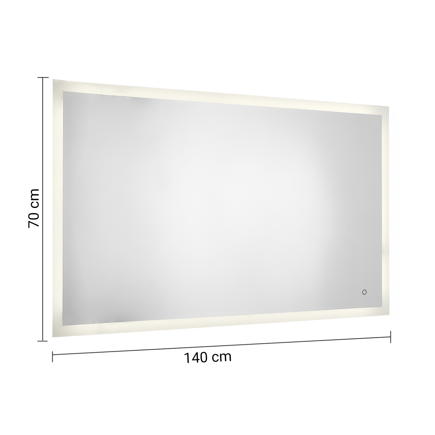gedy-pierre-miroir-70x140-bord-poli-transparent image 2