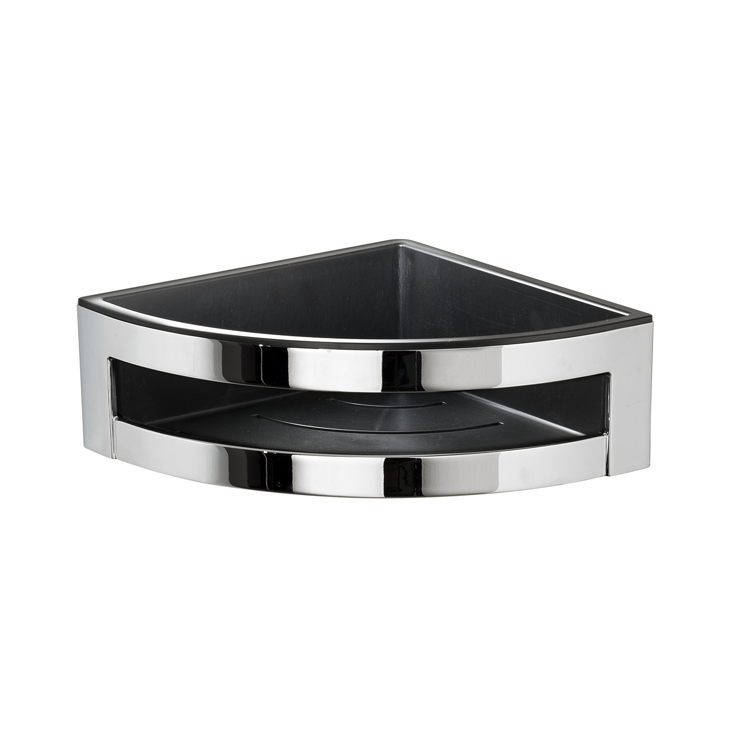 gedy-zante-panier-douche-angle-noir-chrome image 1