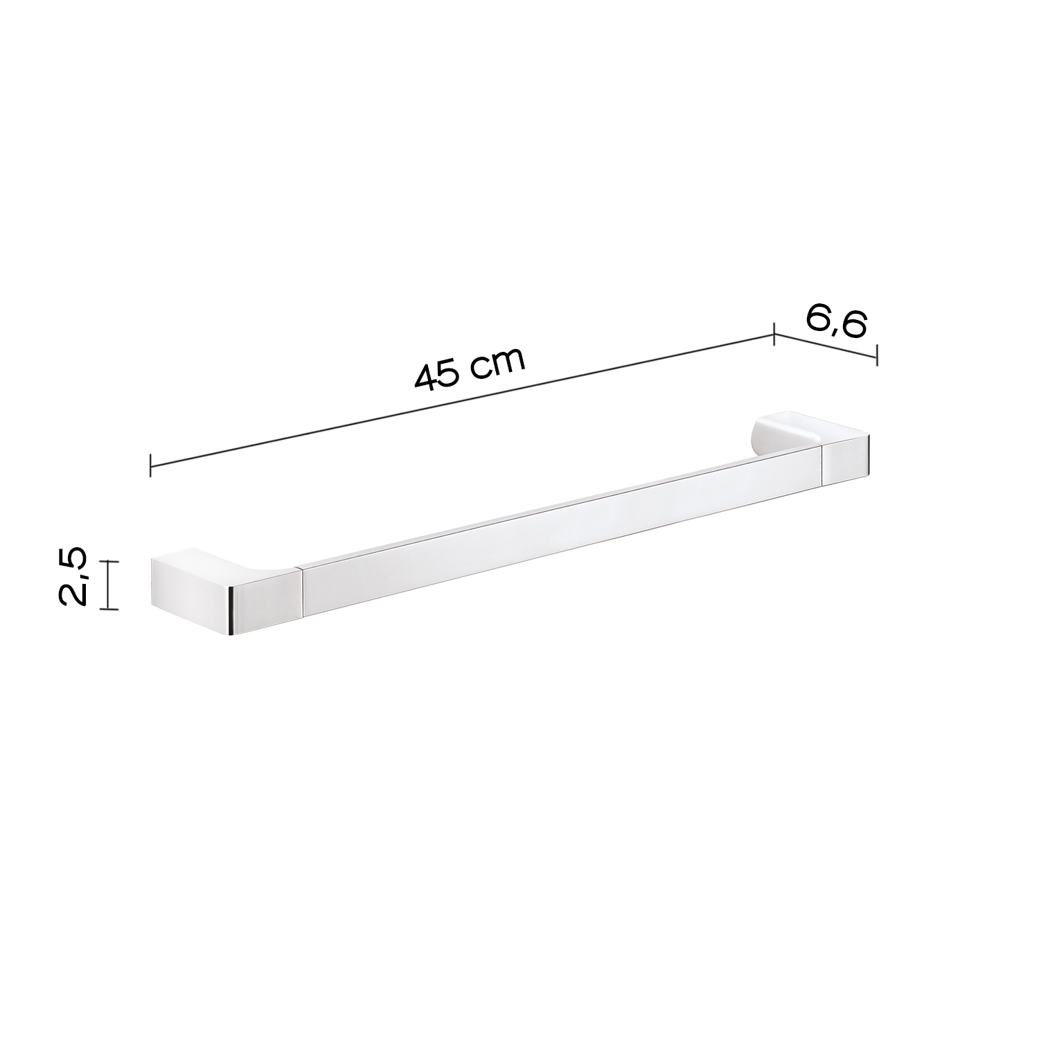 gedy-pirenei-porte-serviette-45-cm-chrom image 2