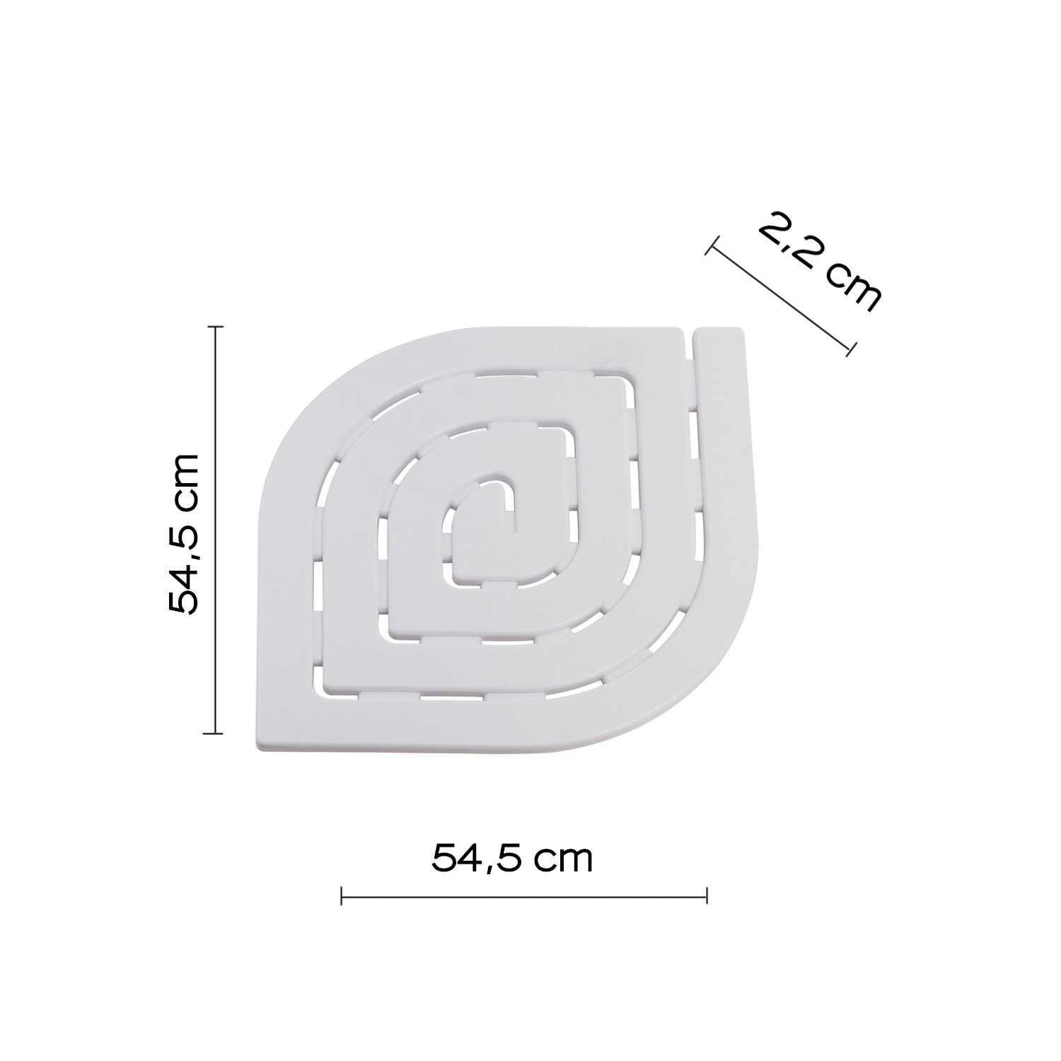 gedy-spirale-caillebotis-douche-54-5x54-5-cm-blanc image 2