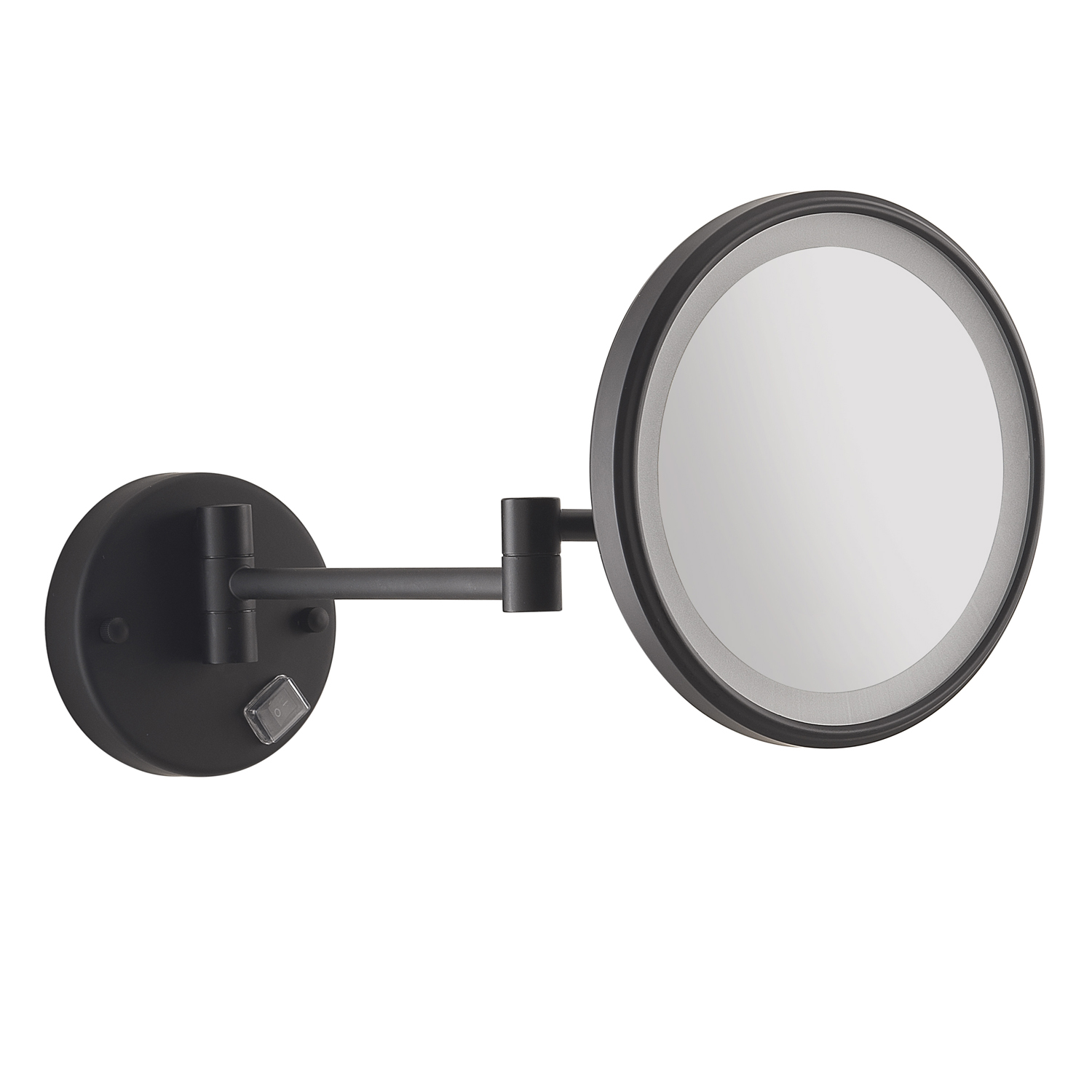gedy-eva-miroir-grossissant-noir-mat-salle-de-bain image 1
