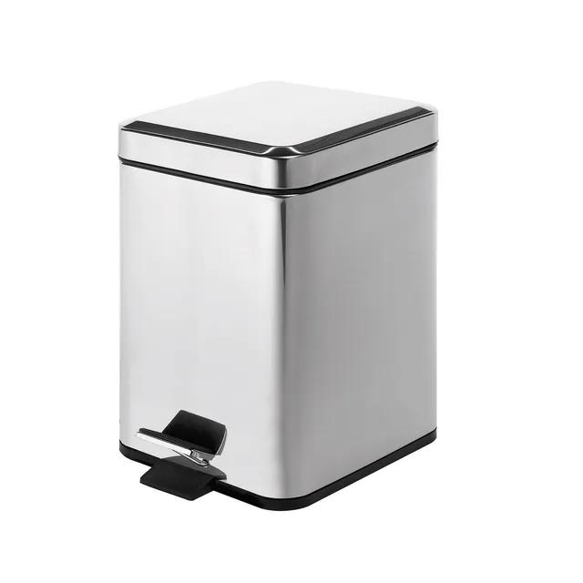 gedy-argenta-poubelle-carr-e-3l-chrome image 1