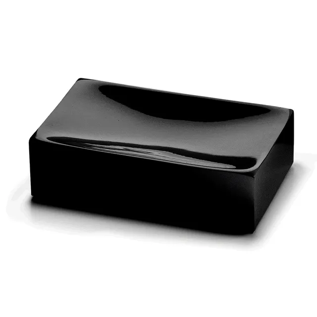 gedy-sofia-porte-savon-noir-mat-poser image 1