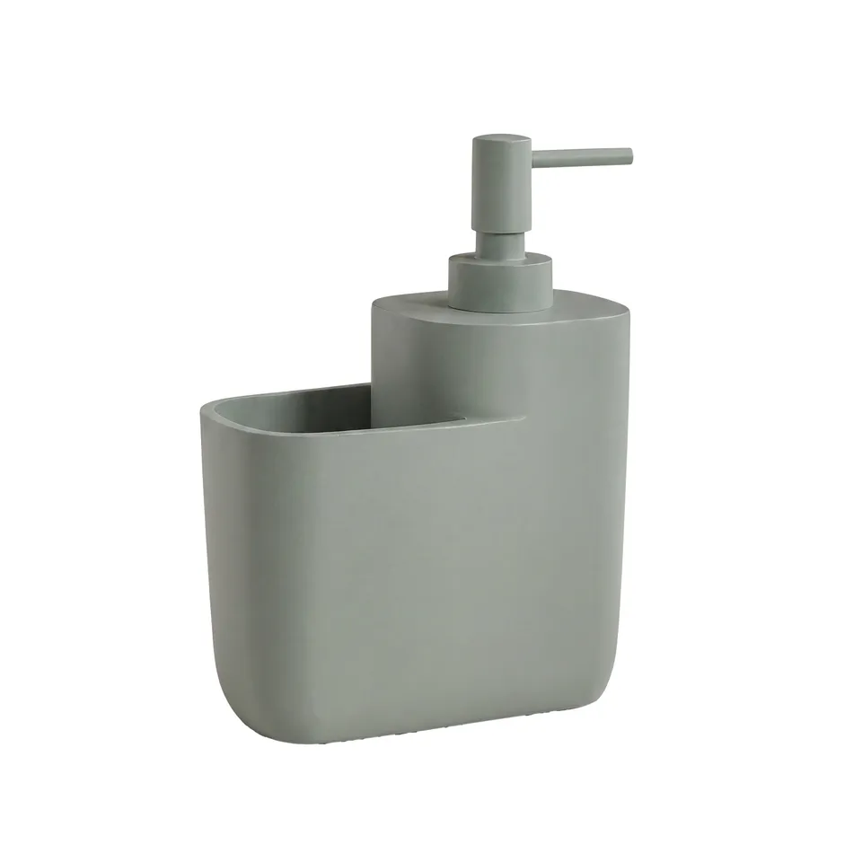 gedy-ylenia-distributeur-savon-porte-brosse-vert-sauge-mat image 1