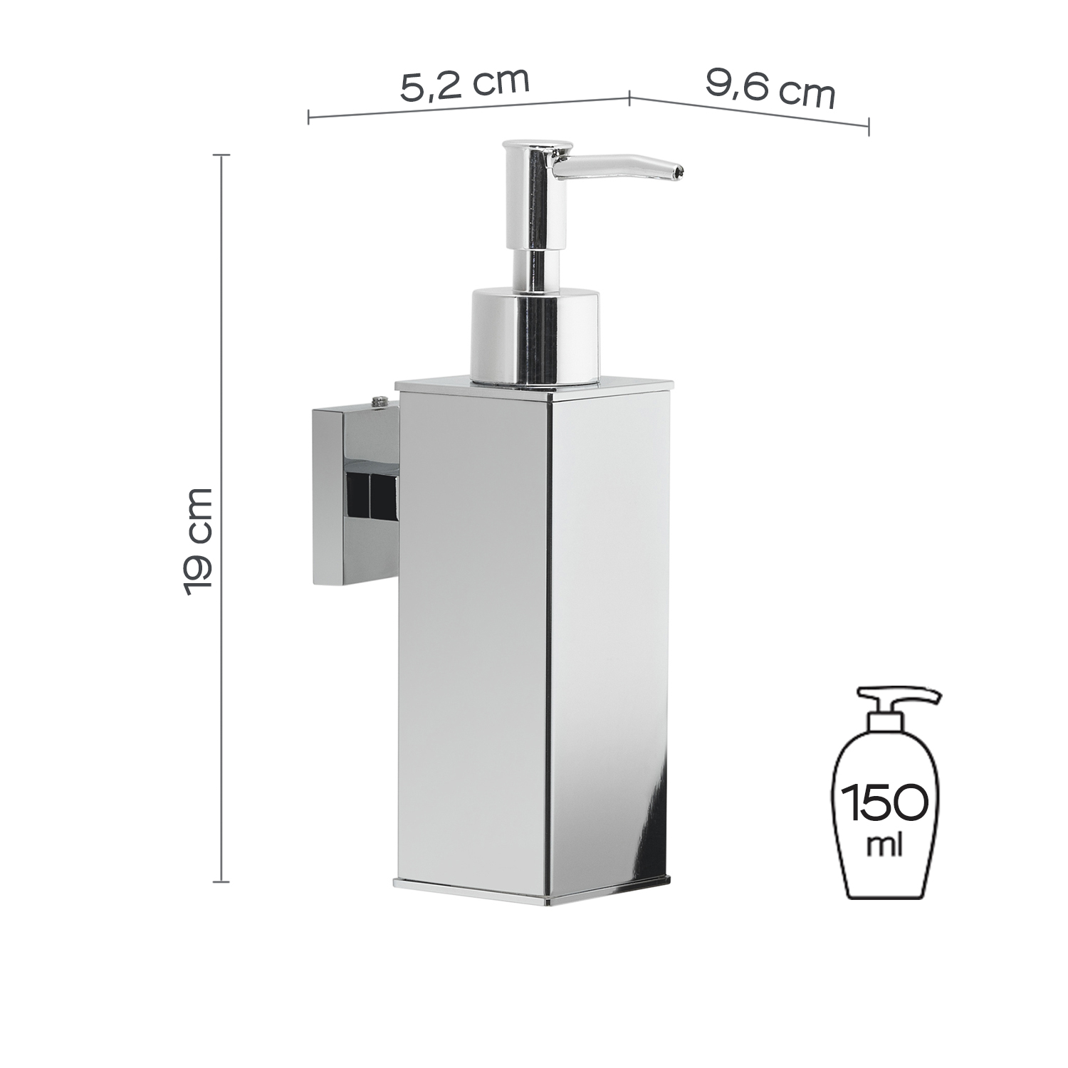 gedy-seal-distributeur-de-savon-chrome-2 image 2