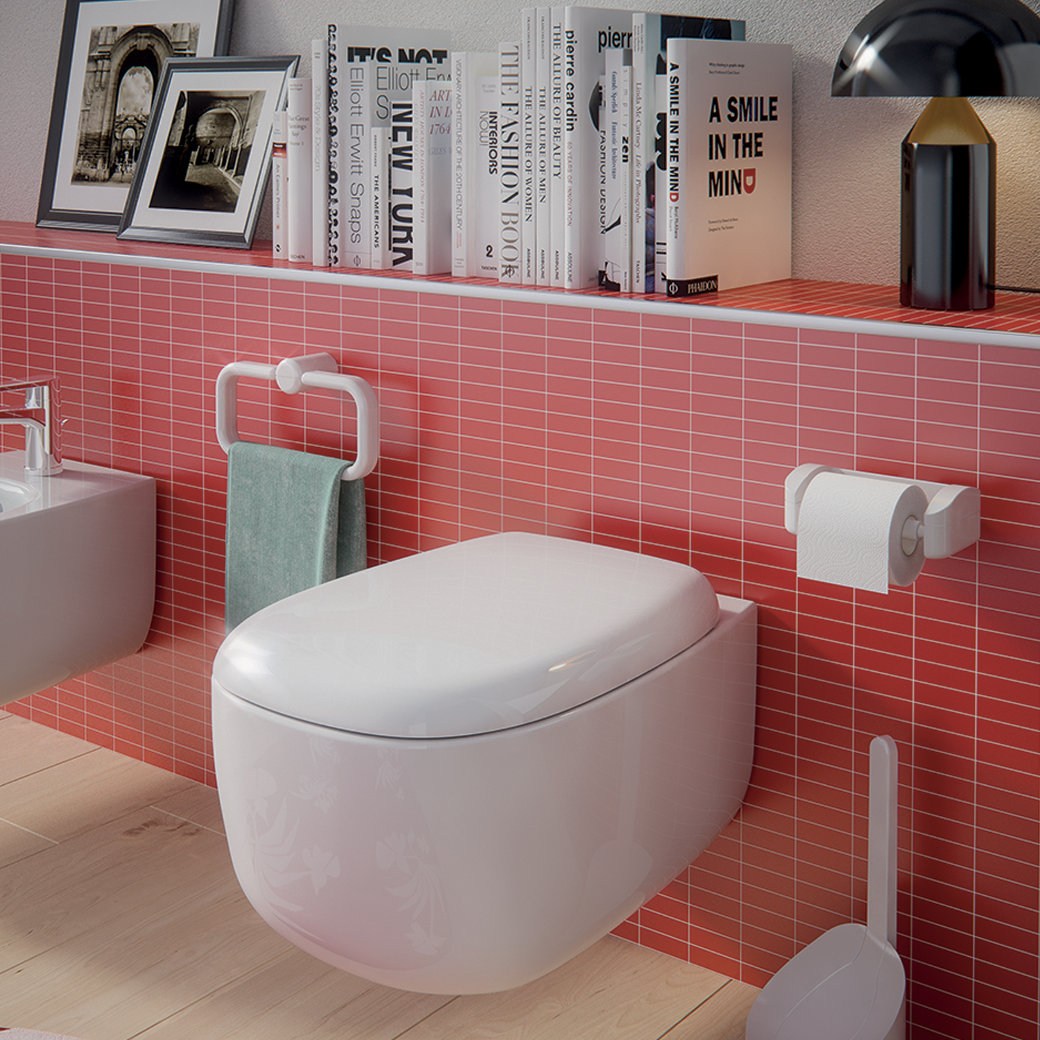 gedy-2900-anneau-porte-serviette-blanc-fixer image 3