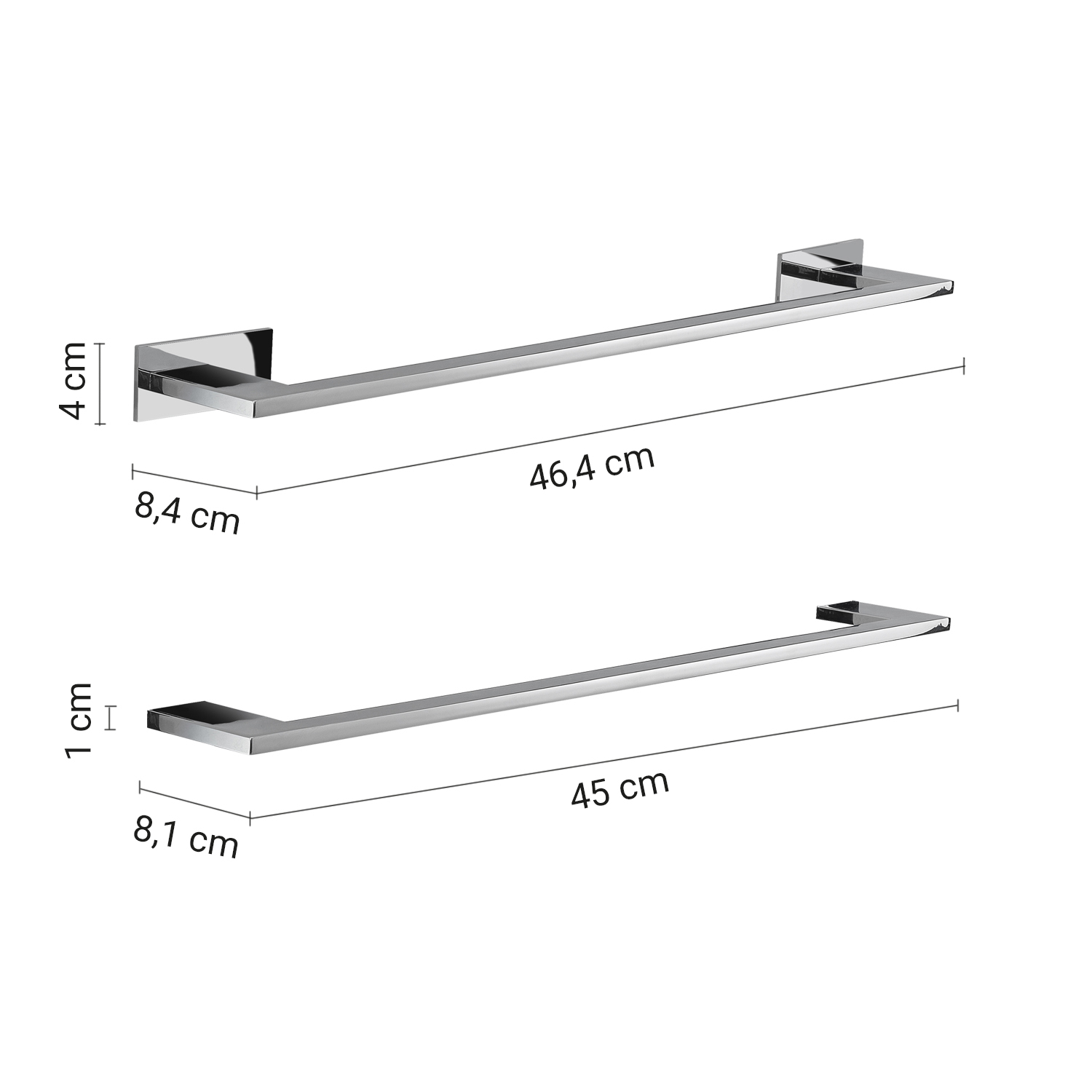gedy-zermatt-porte-serviette-45-cm-chrome image 3