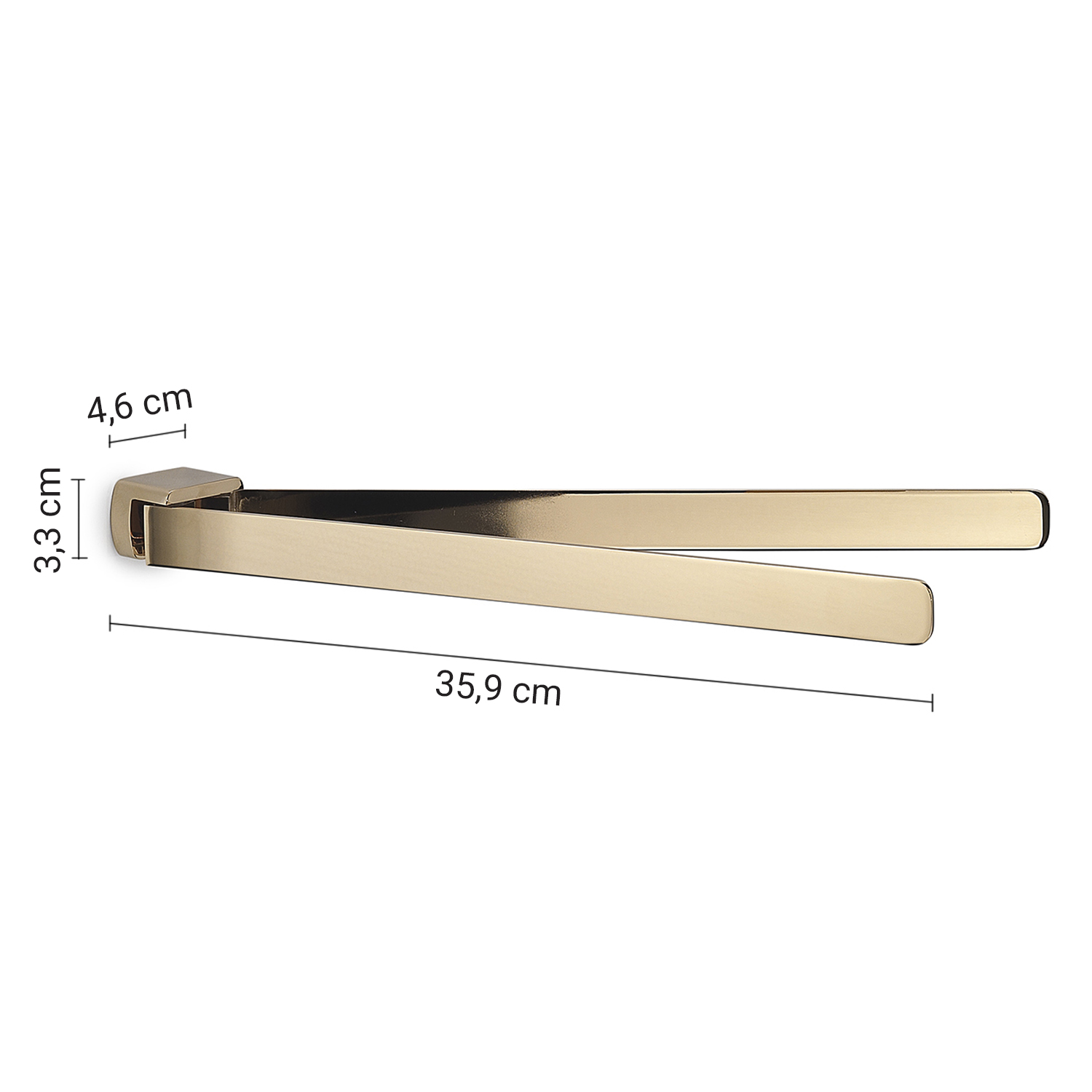 gedy-pirenei-porte-serviettes-r-glable-or-pvd image 2