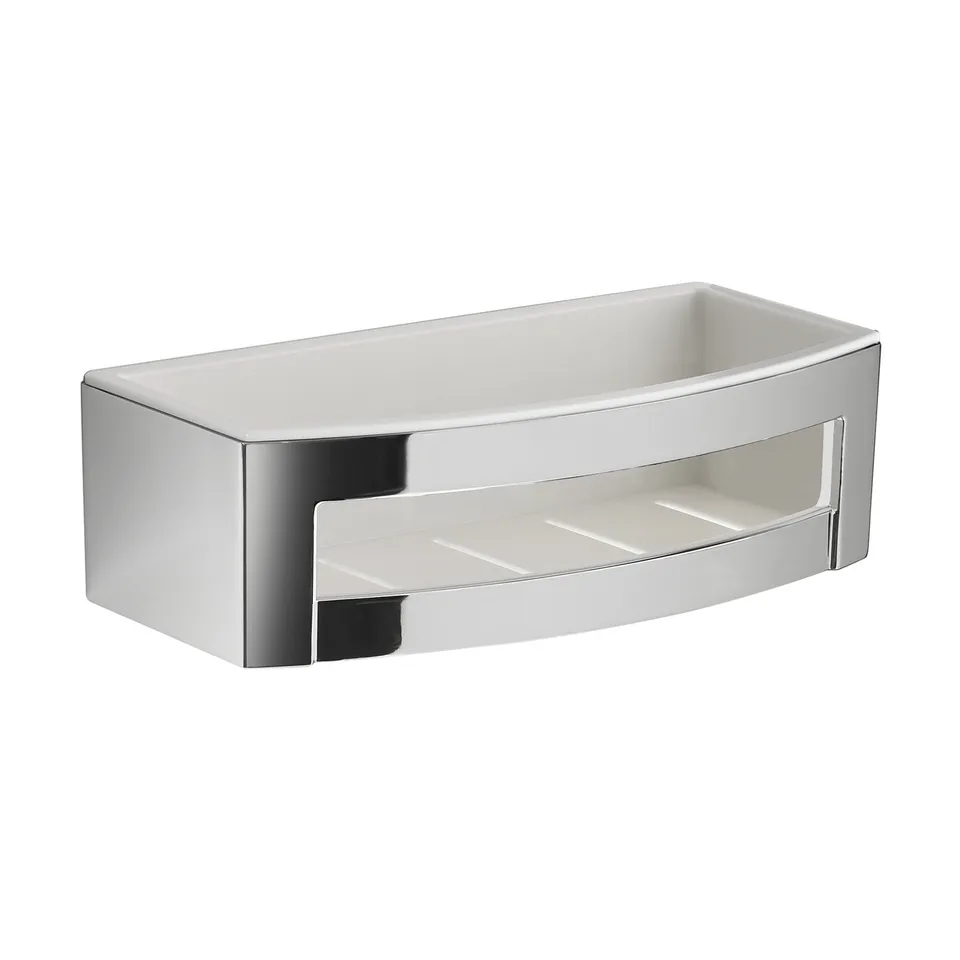 gedy-zante-porte-objets-douche-blanc-chrome image 1