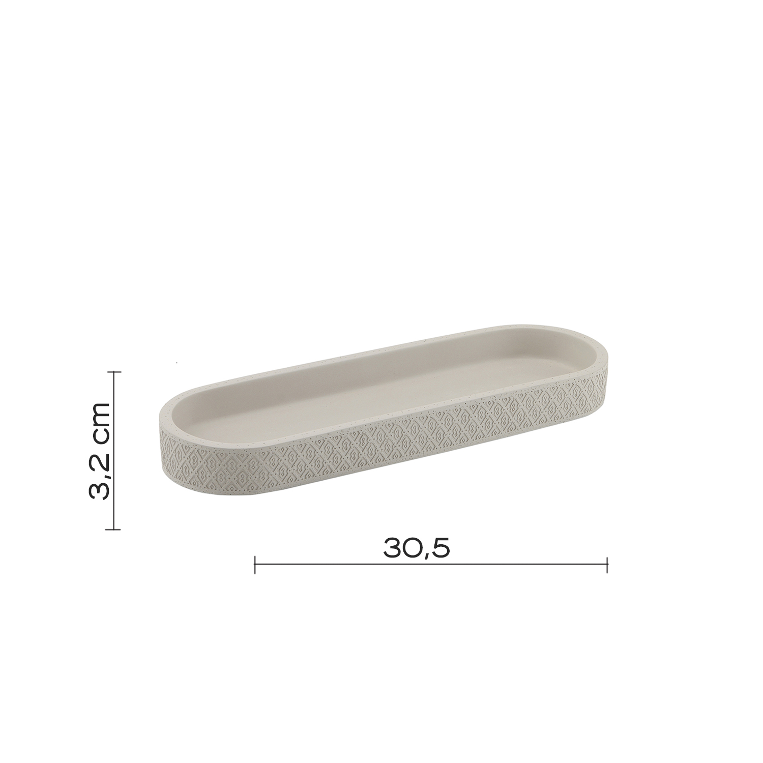 gedy-afrodite-plateau-porte-objets-gris-poser image 2