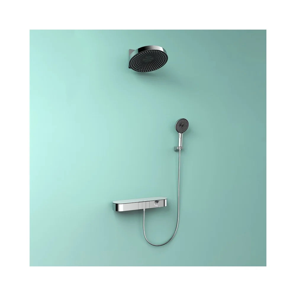 hudor-pernesse-ensemble-de-douche-encastr-e-cascade-gun-metal-thermostatique image 5