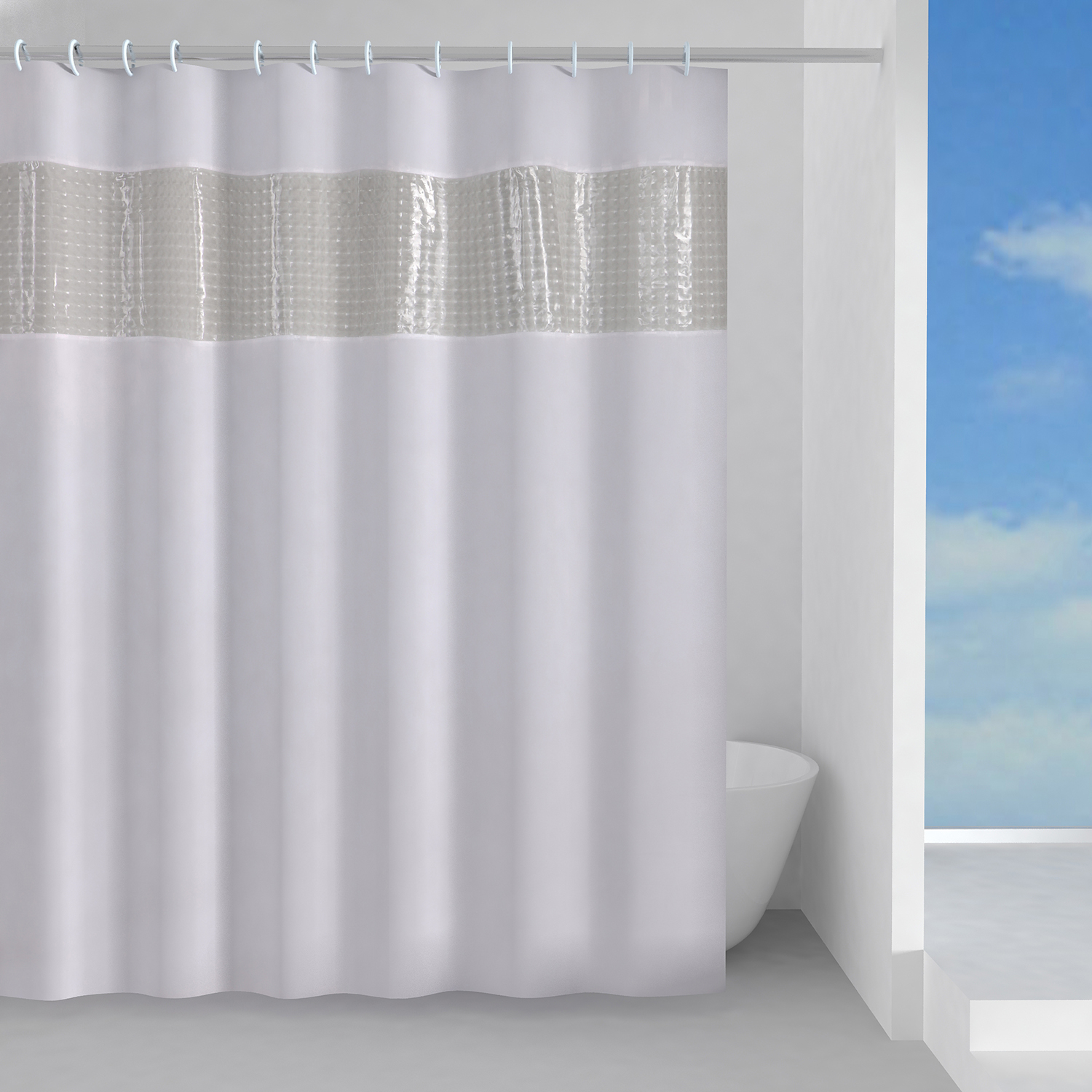 gedy-spiraglio-rideau-de-douche-120x200-cm-transparent image 1