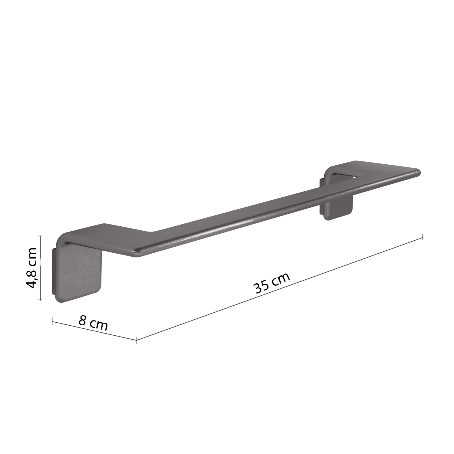 gedy-il-giglio-porte-serviette-35-cm-gun-metal image 2